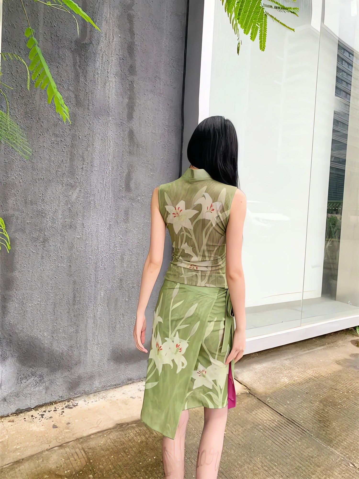 Orchid Top & Midi Skirt Two Piece Set