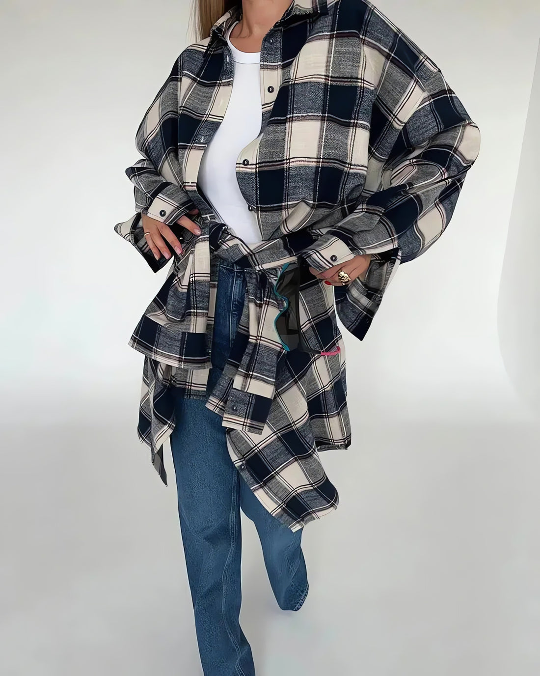 Oversize Plaid Shirt - KAYSMAR