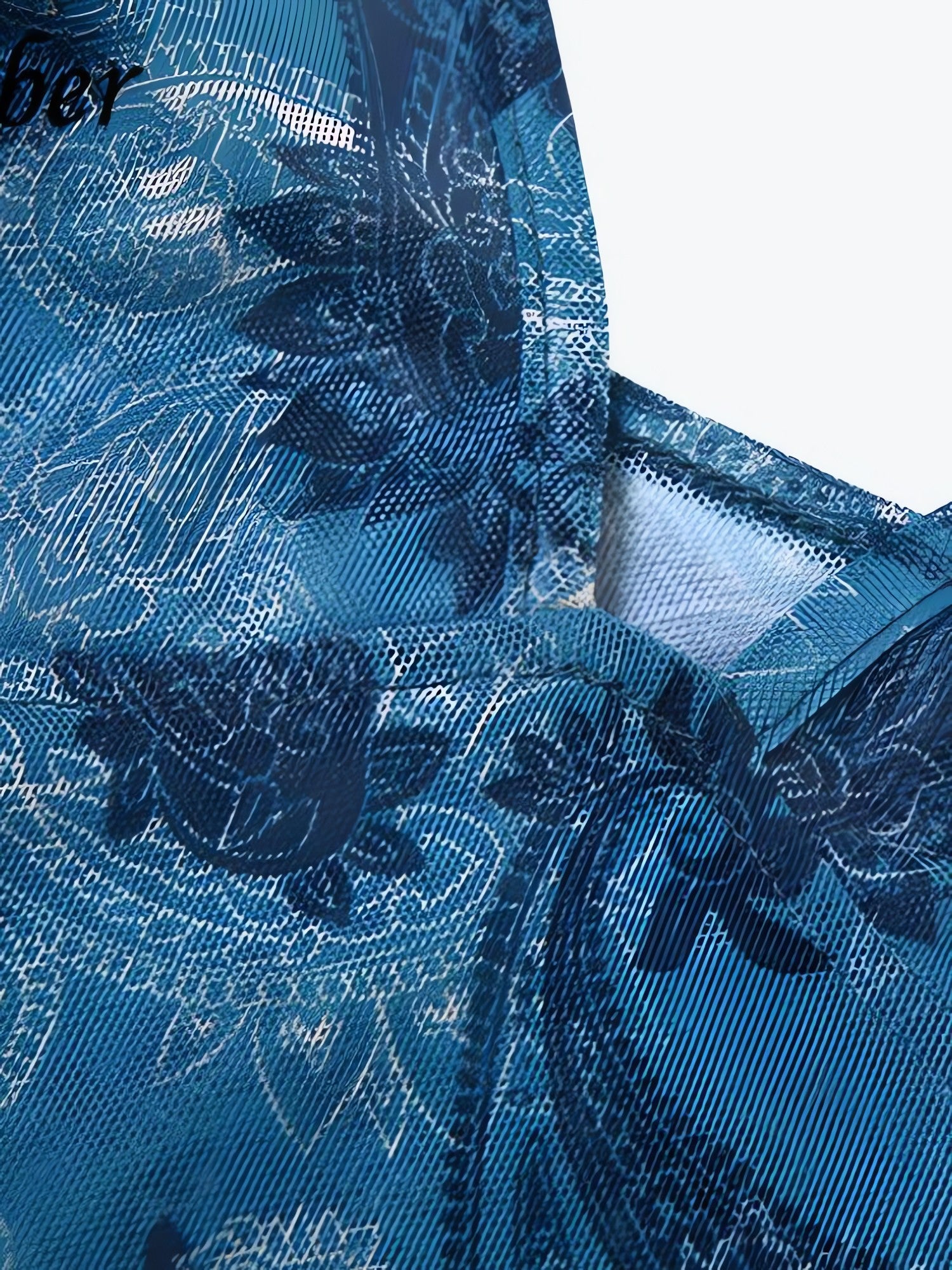 Paisley Mesh Crop Top