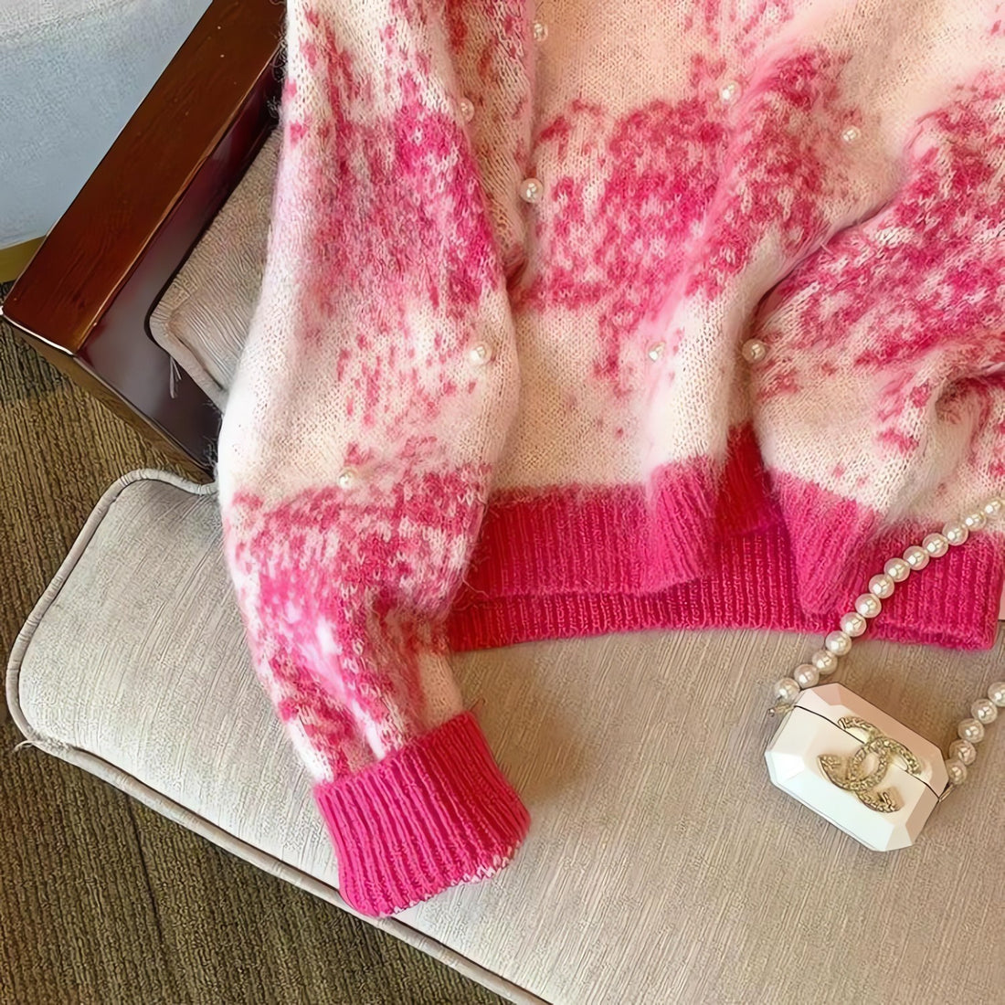 Pearl Beaded Soft Touch Knitted Sweater - KAYSMAR