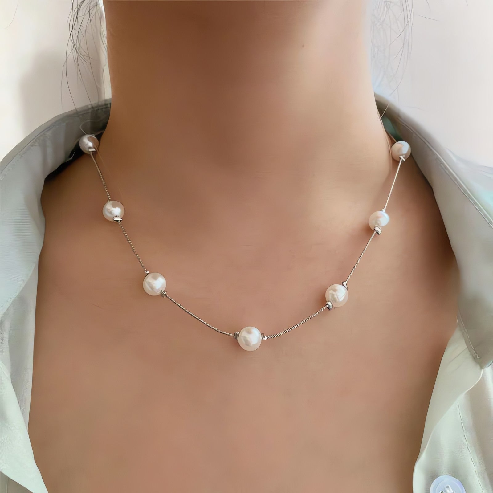 Pearl Chain Necklace - KAYSMAR