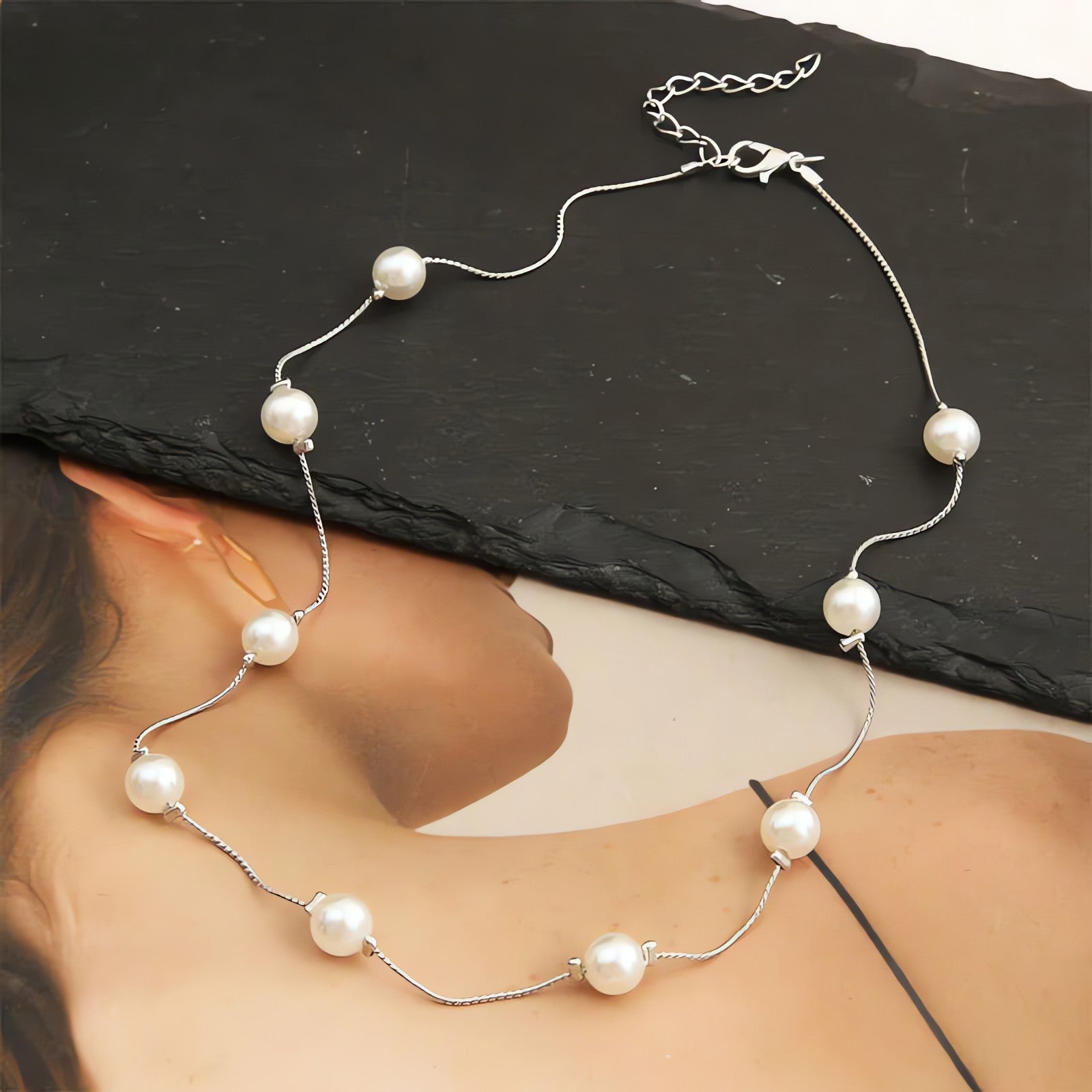 Pearl Chain Necklace - KAYSMAR