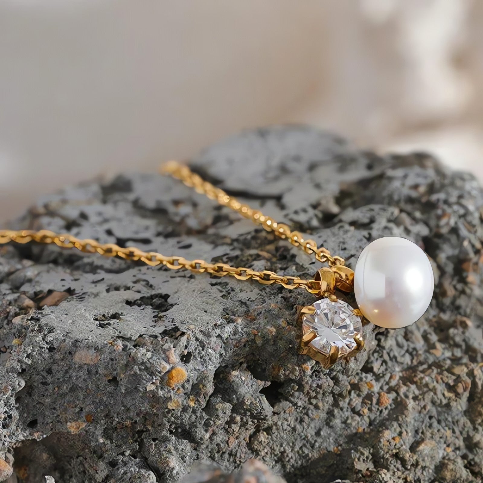 Pearl & Diamond Necklace - KAYSMAR