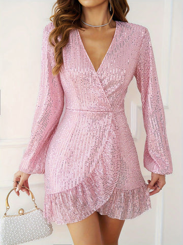 Pink Sequin Dress - KAYSMAR