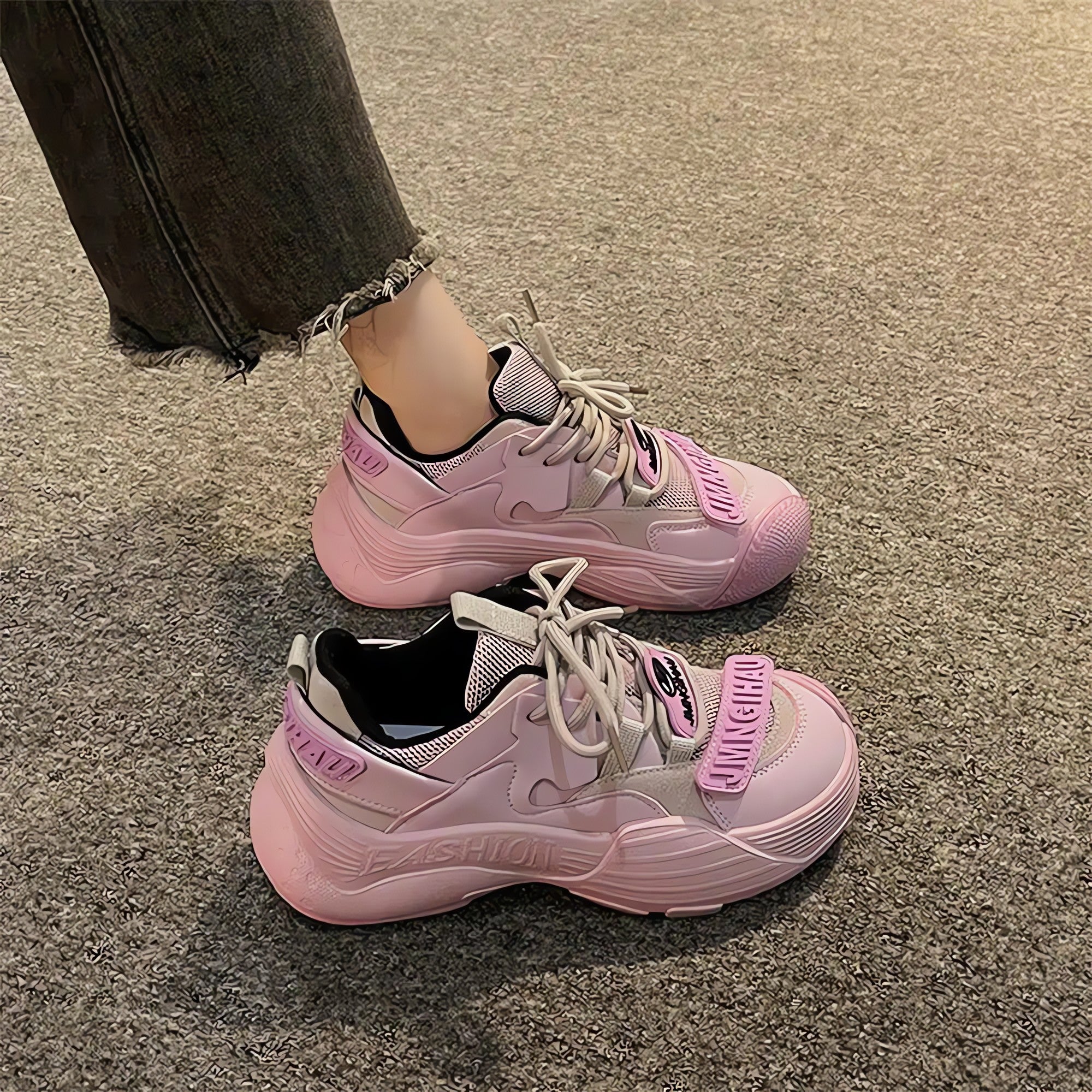 Platform Lace Up Sneakers - KAYSMAR