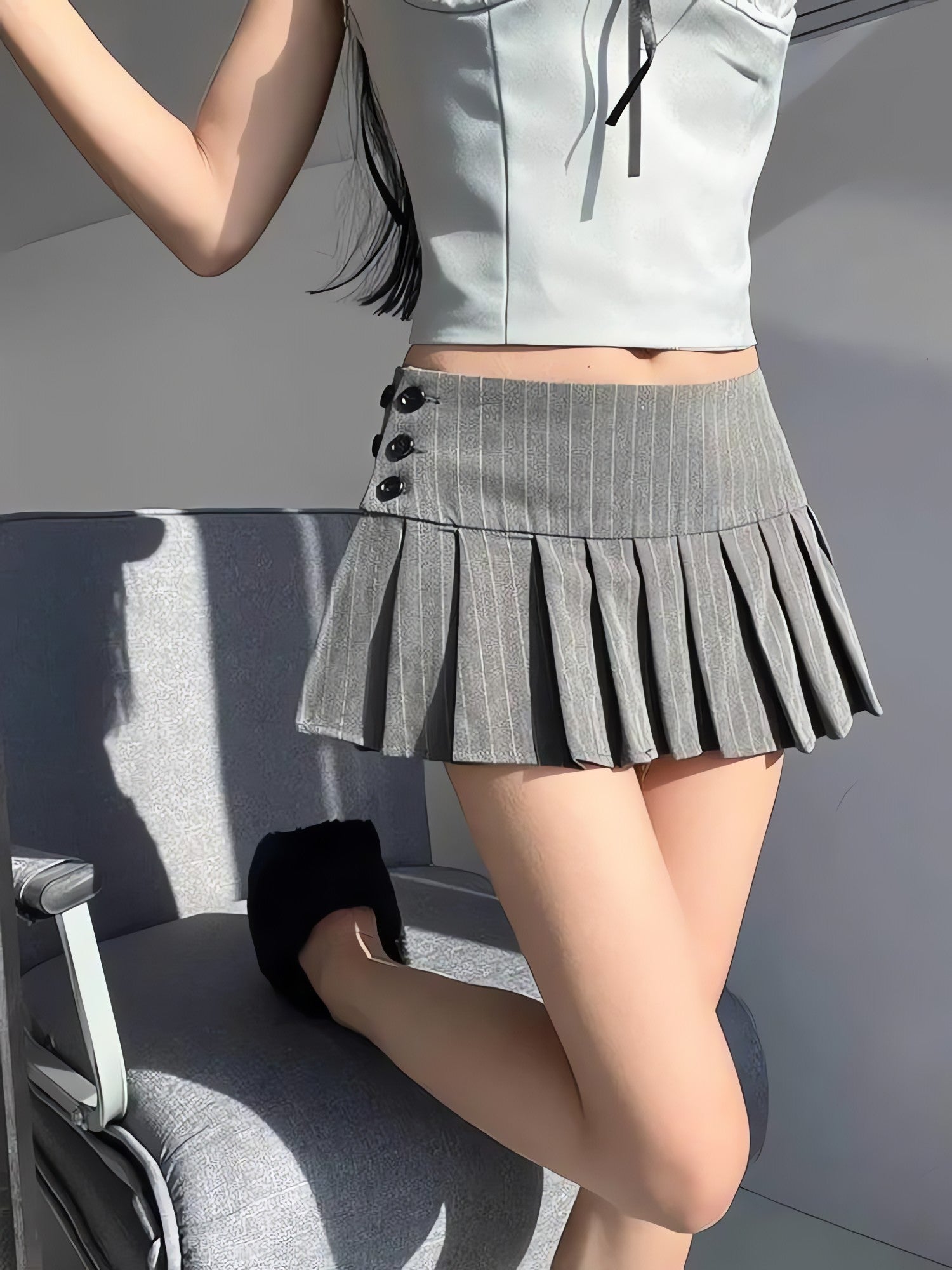 Pleated Mini Skirt - KAYSMAR