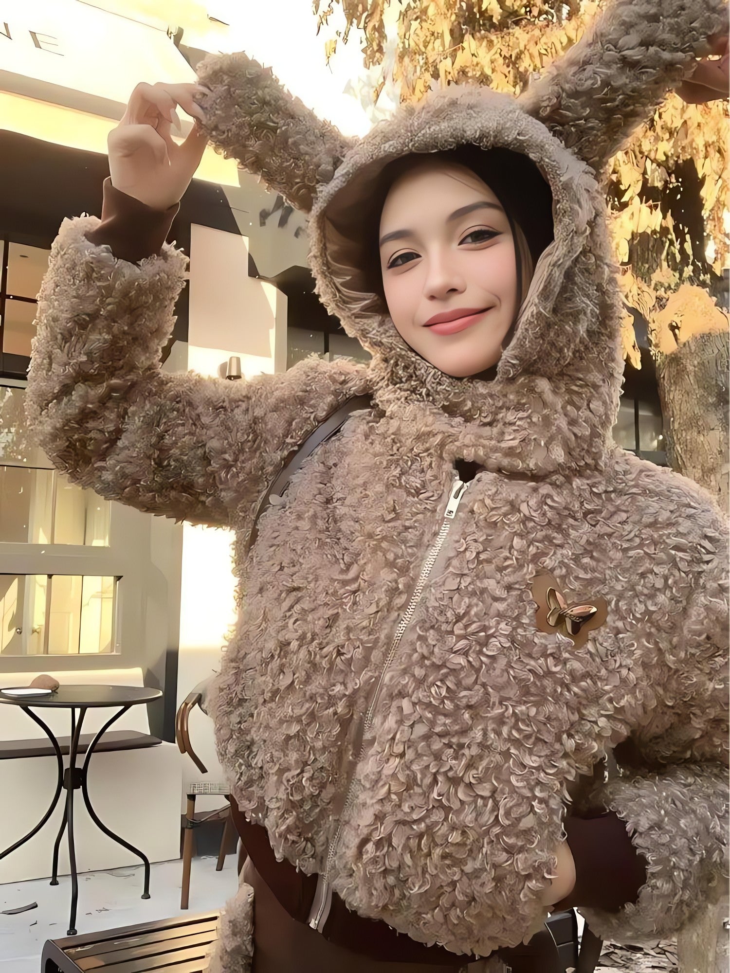 Rabbit Hood Teddy Two Piece Set - KAYSMAR