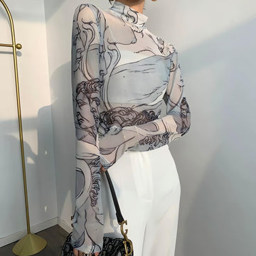 Renaissance Heads Mesh Top - KAYSMAR