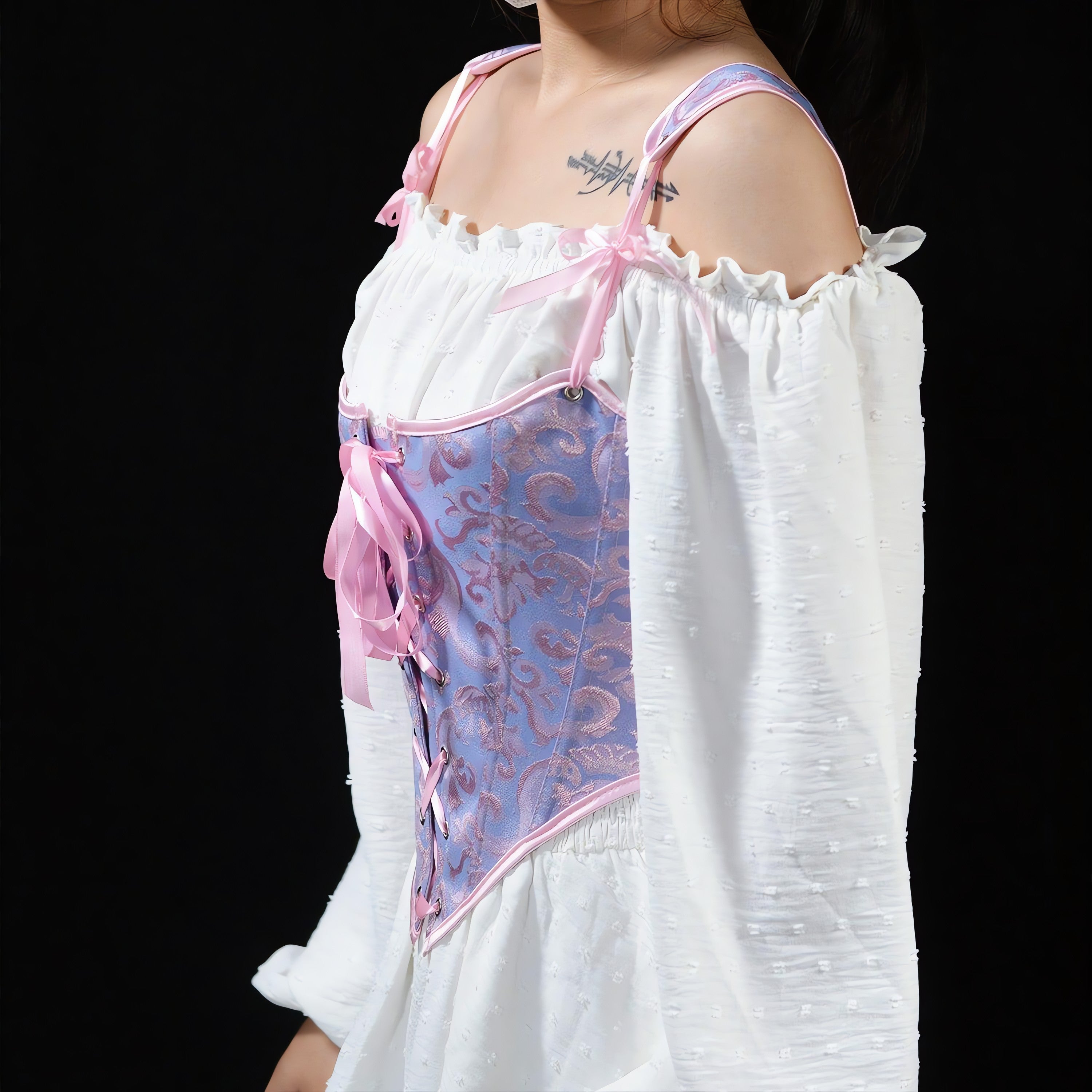 Ribbon Detailed Corset Top - KAYSMAR