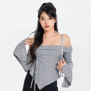 Ruched Off Shoulder Top - KAYSMAR