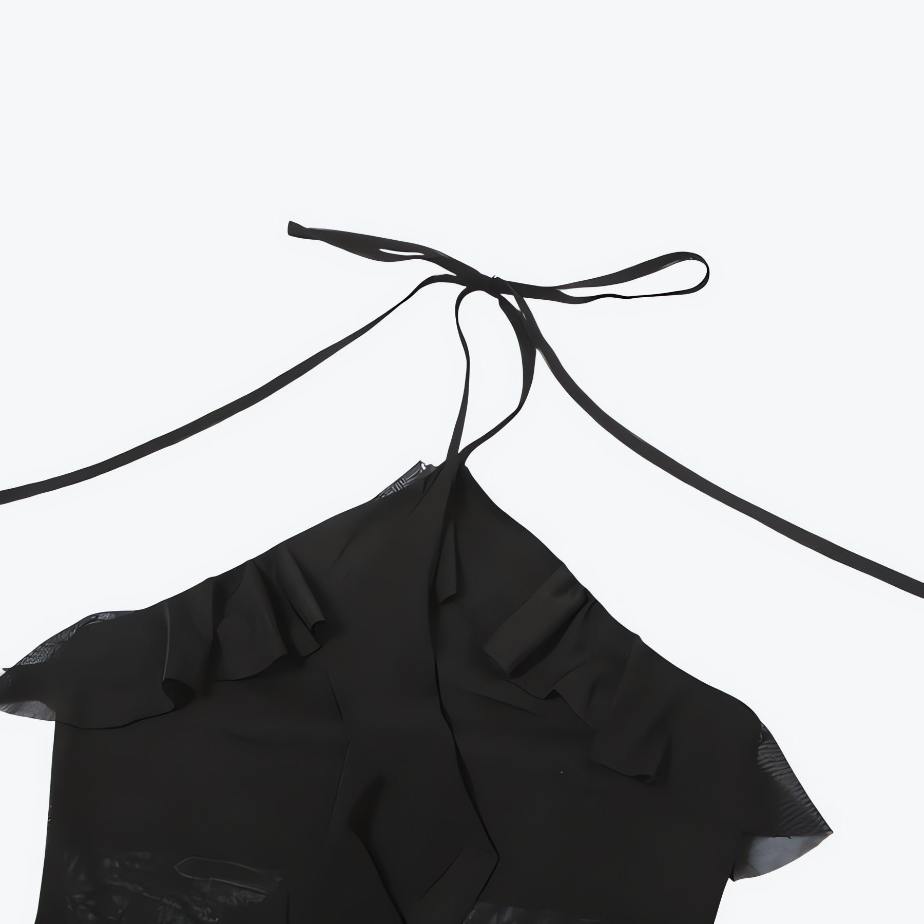 Ruffled Halter Neck Mini Dress