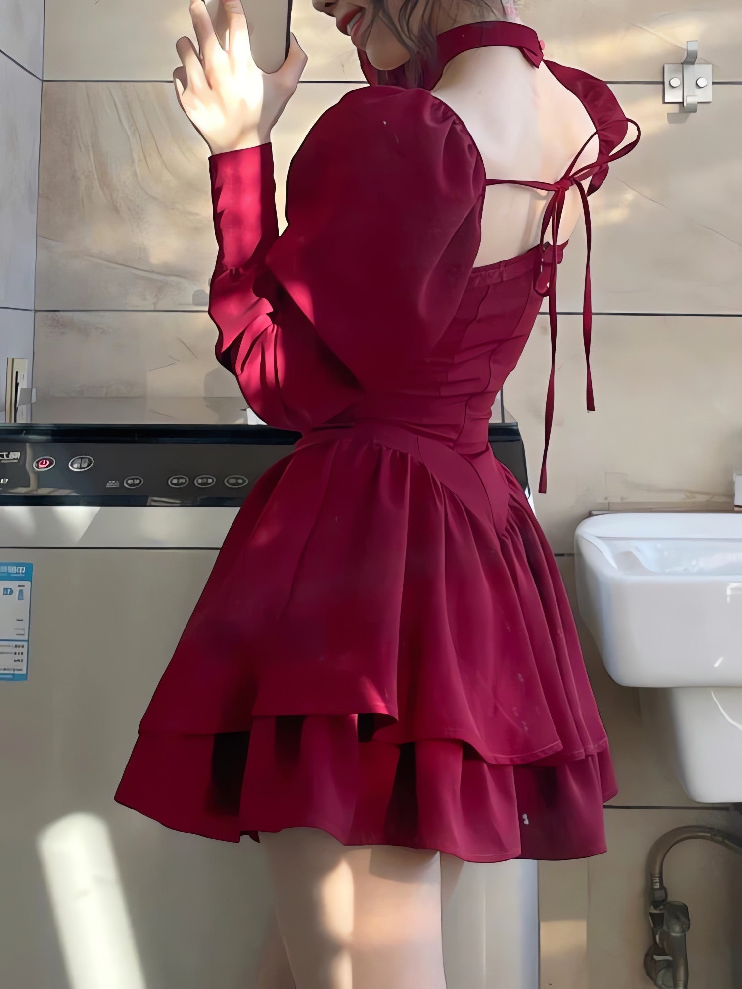 Ruffled Layered Corset Mini Dress - KAYSMAR