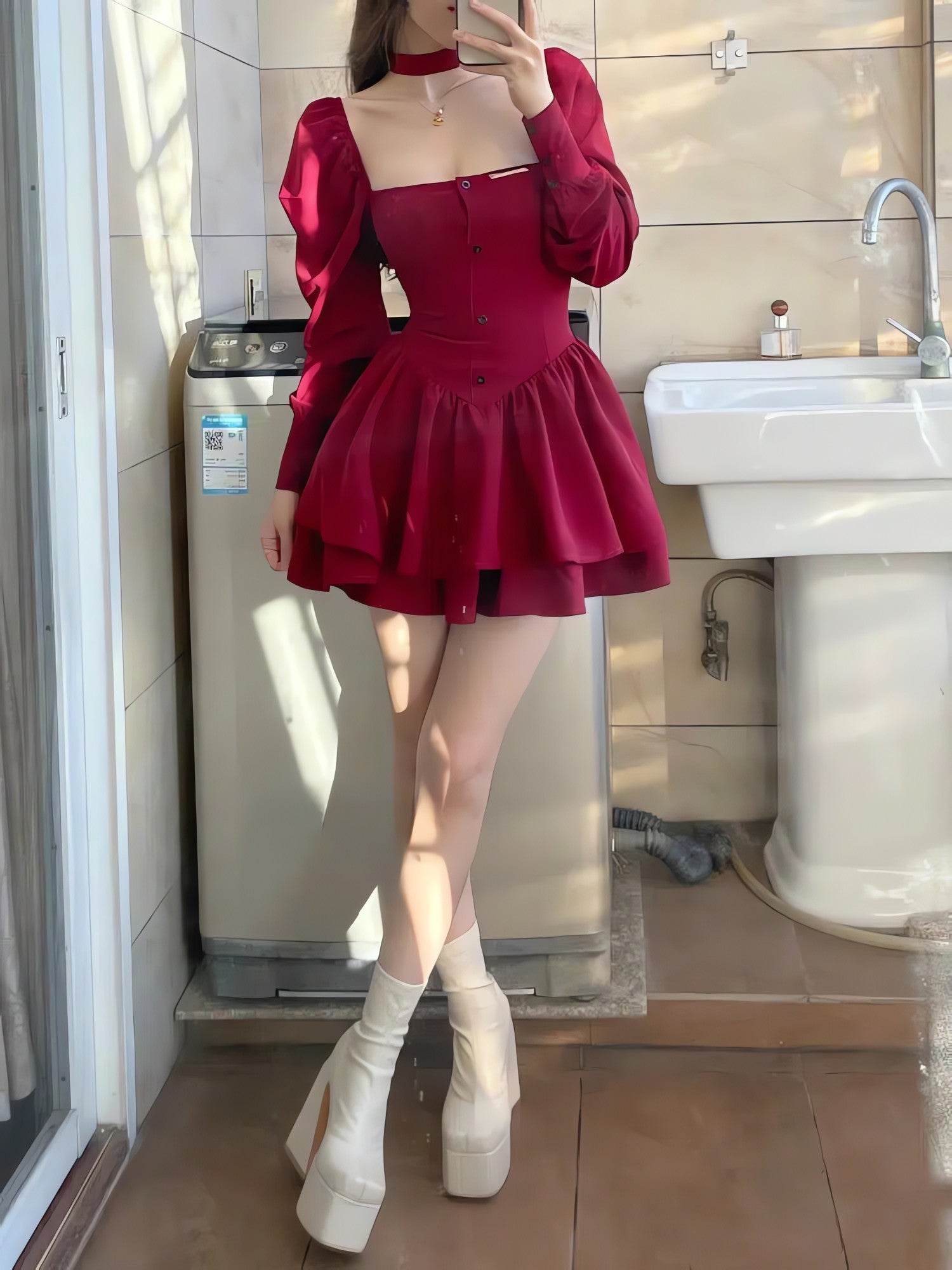 Ruffled Layered Corset Mini Dress - KAYSMAR