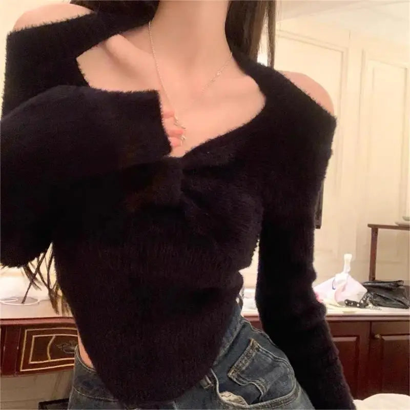 Elegant Knit Crop Sweater