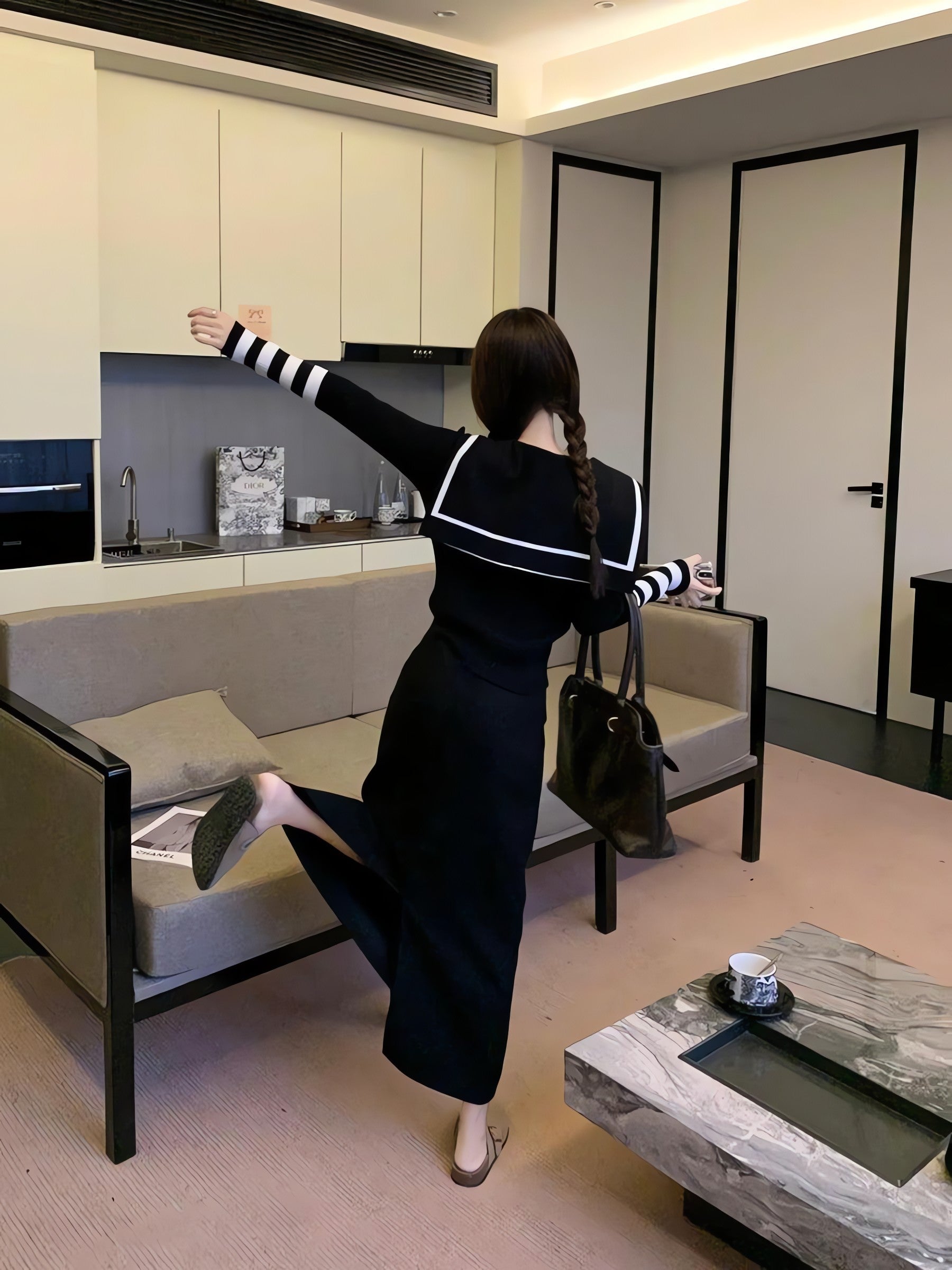 Sailor Top & Maxi Skirt Two Piece Set - KAYSMAR