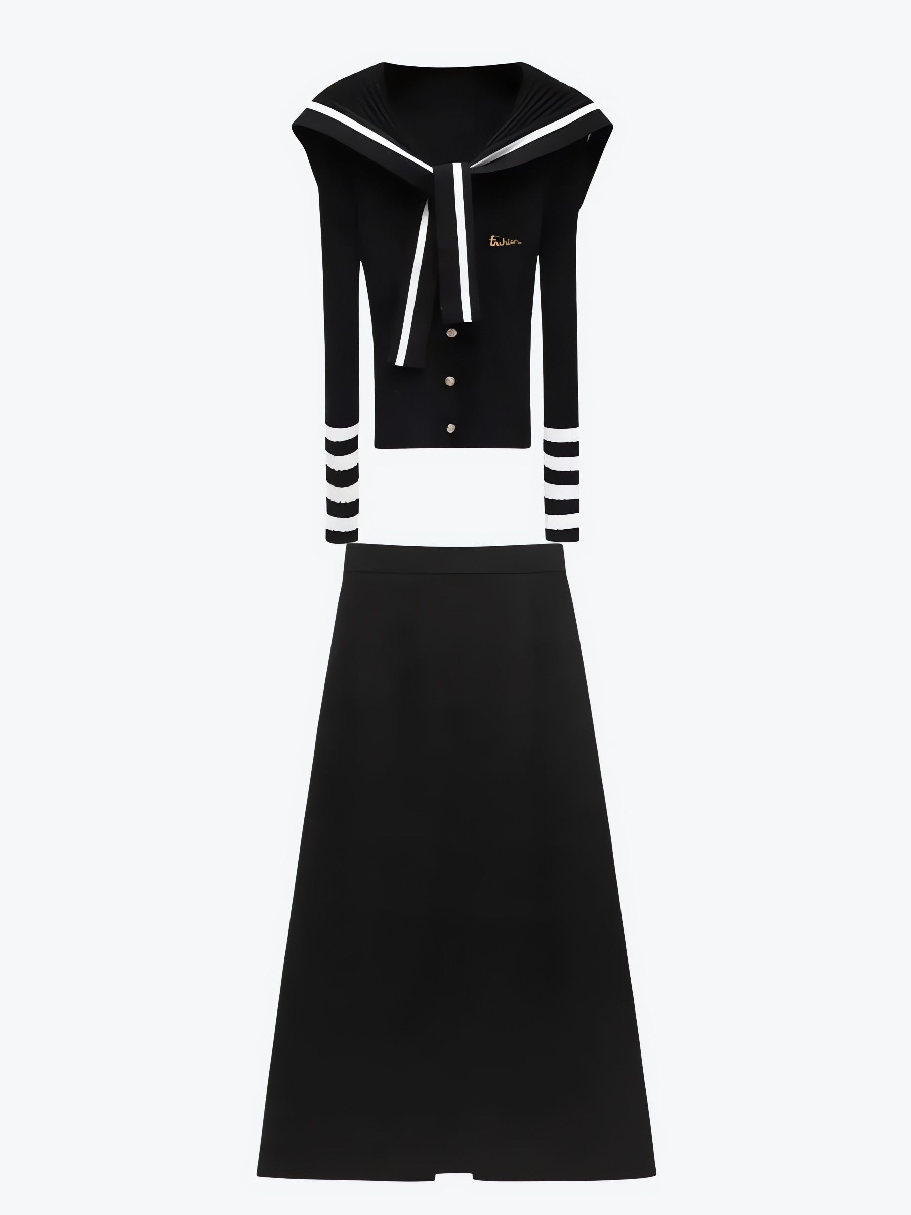 Sailor Top & Maxi Skirt Two Piece Set - KAYSMAR