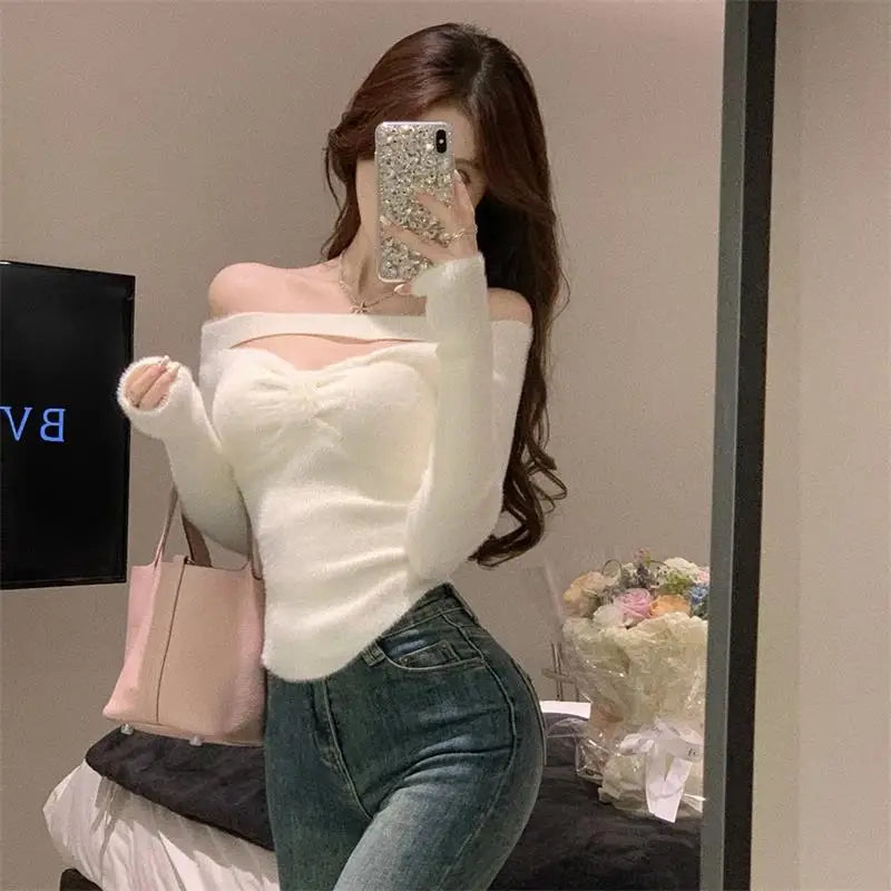 Elegant Knit Crop Sweater