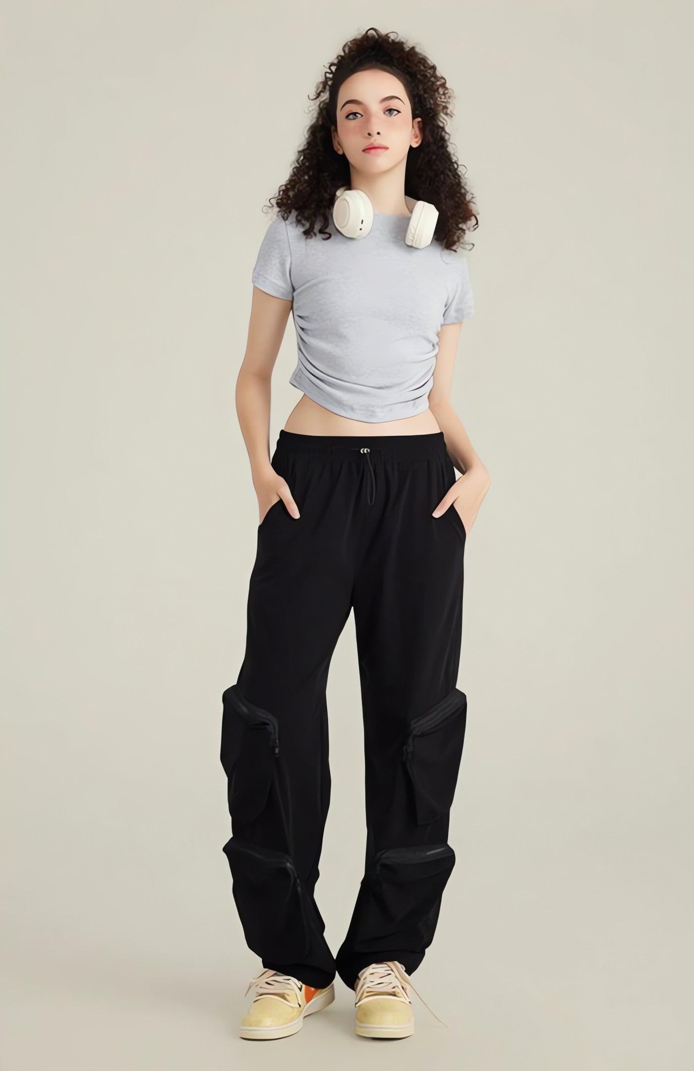 Side Ruched Crop Top - KAYSMAR
