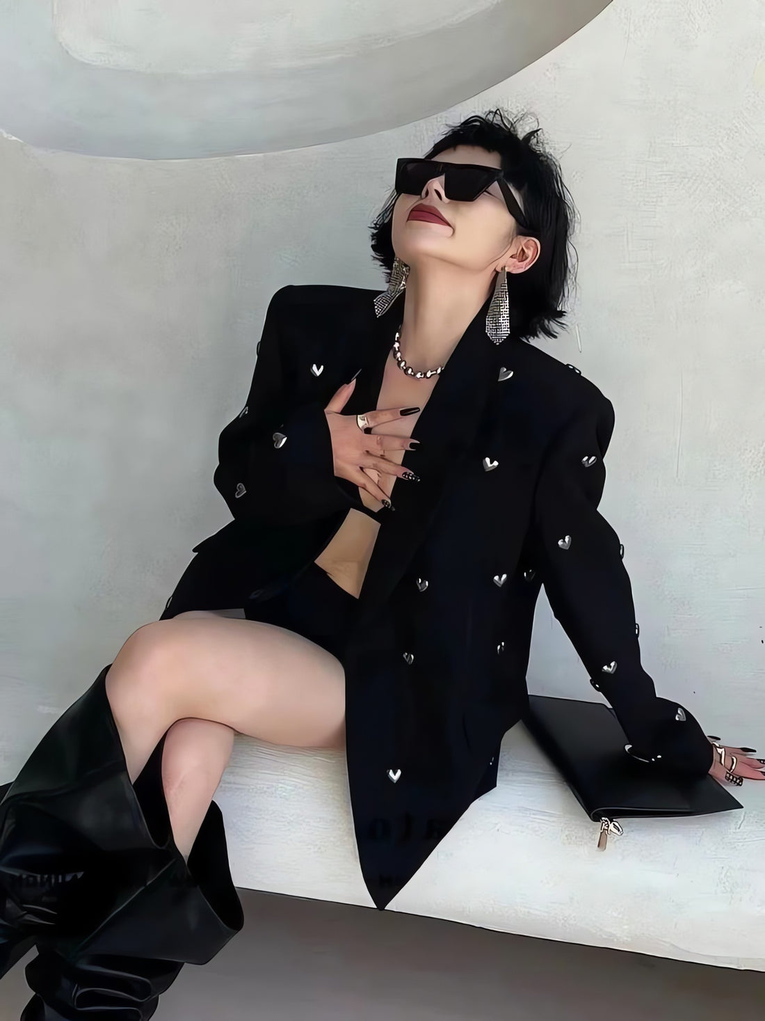 Silver Hearts Blazer - KAYSMAR