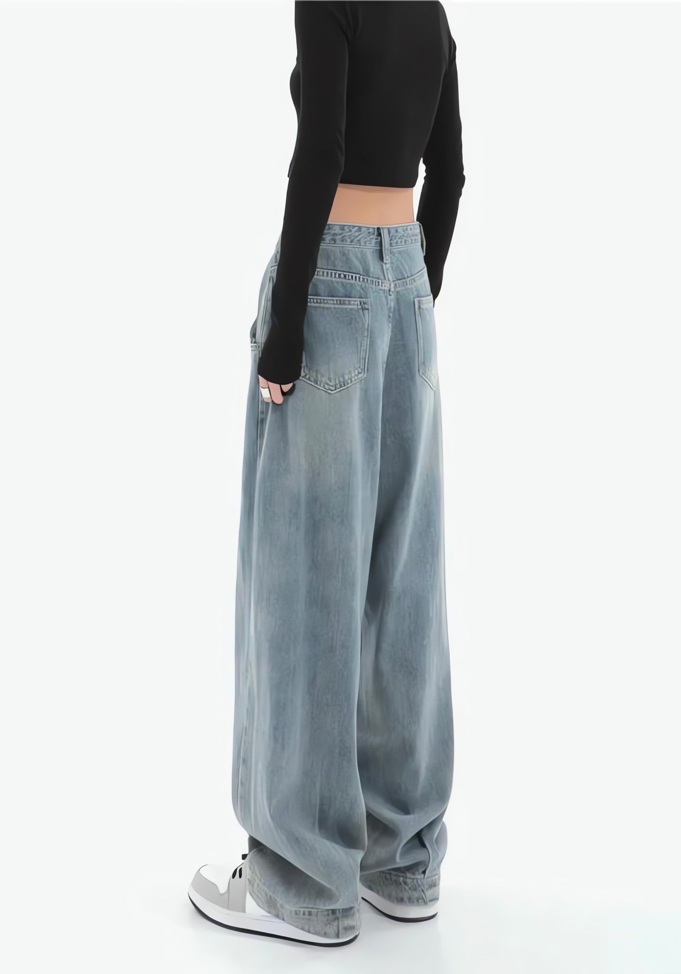 Skater Pleated Baggy Jeans - KAYSMAR