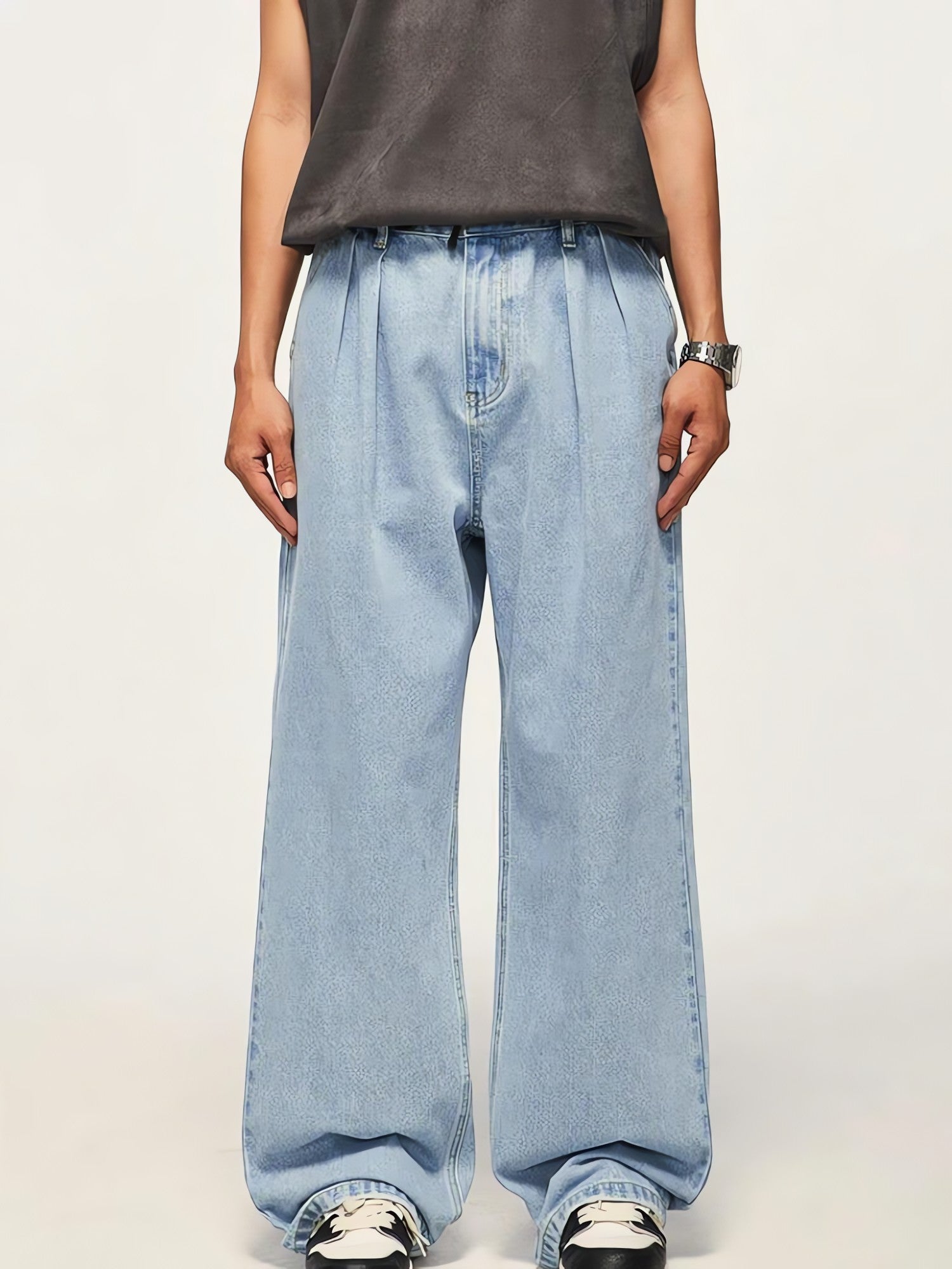 Skater Wide Leg Denim Jeans - KAYSMAR