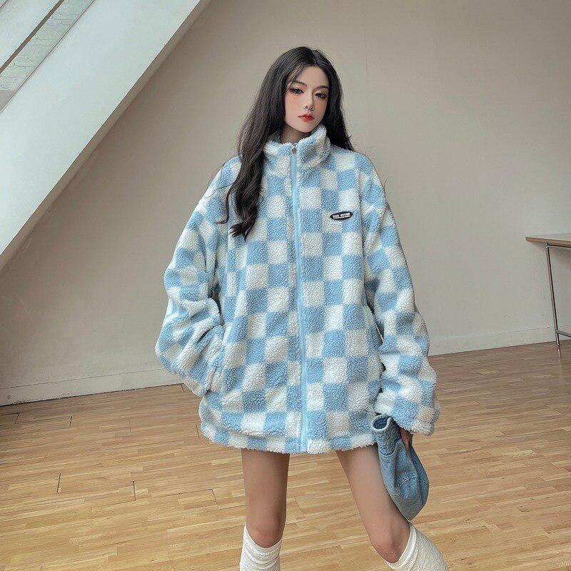 Soft Girl Reversible Checkered Jacket - KAYSMAR