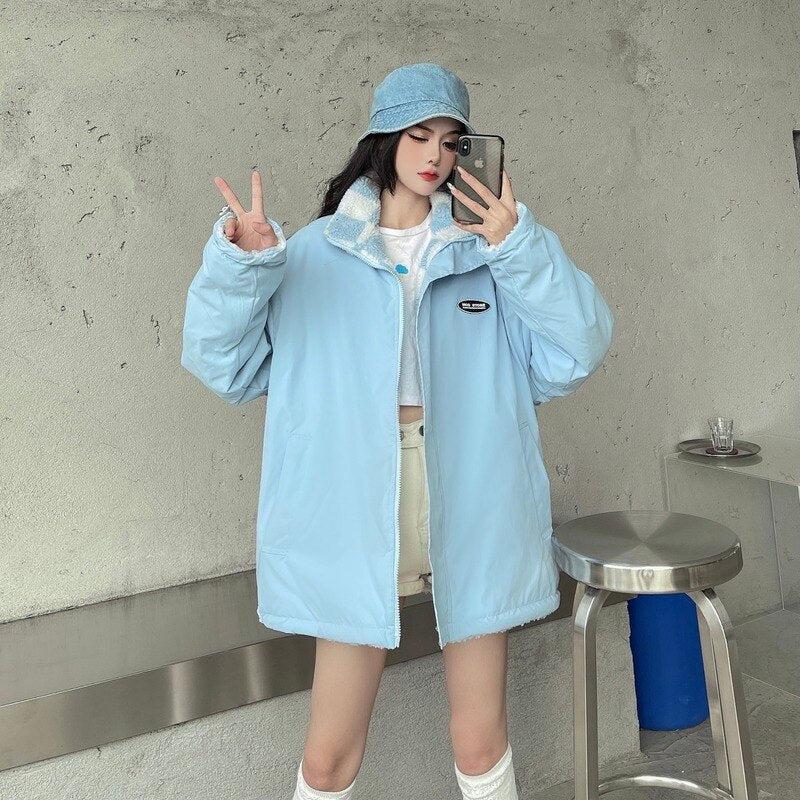 Soft Girl Reversible Checkered Jacket - KAYSMAR