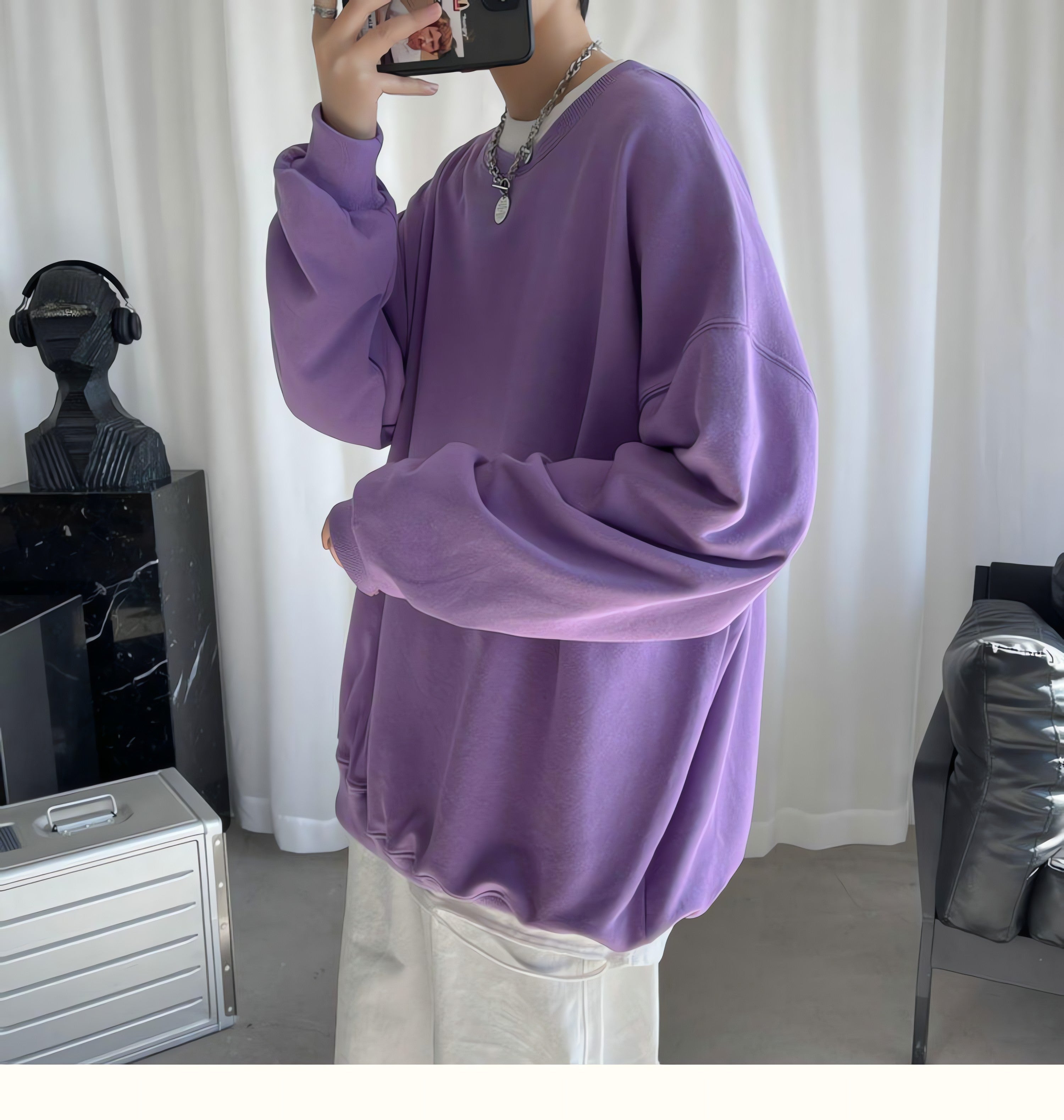 Soft Boy Basic Oversized Sweatshirt - KAYSMAR