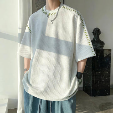 Soft Boy Contrast Stitch Tee - KAYSMAR