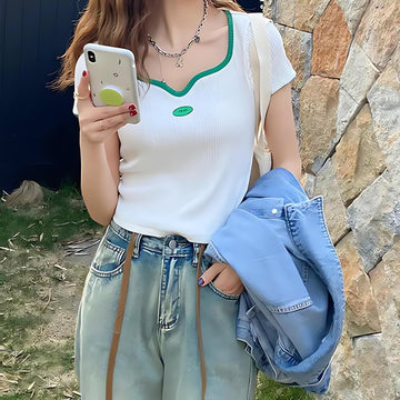 Soft Girl Basic Corduroy Top - KAYSMAR