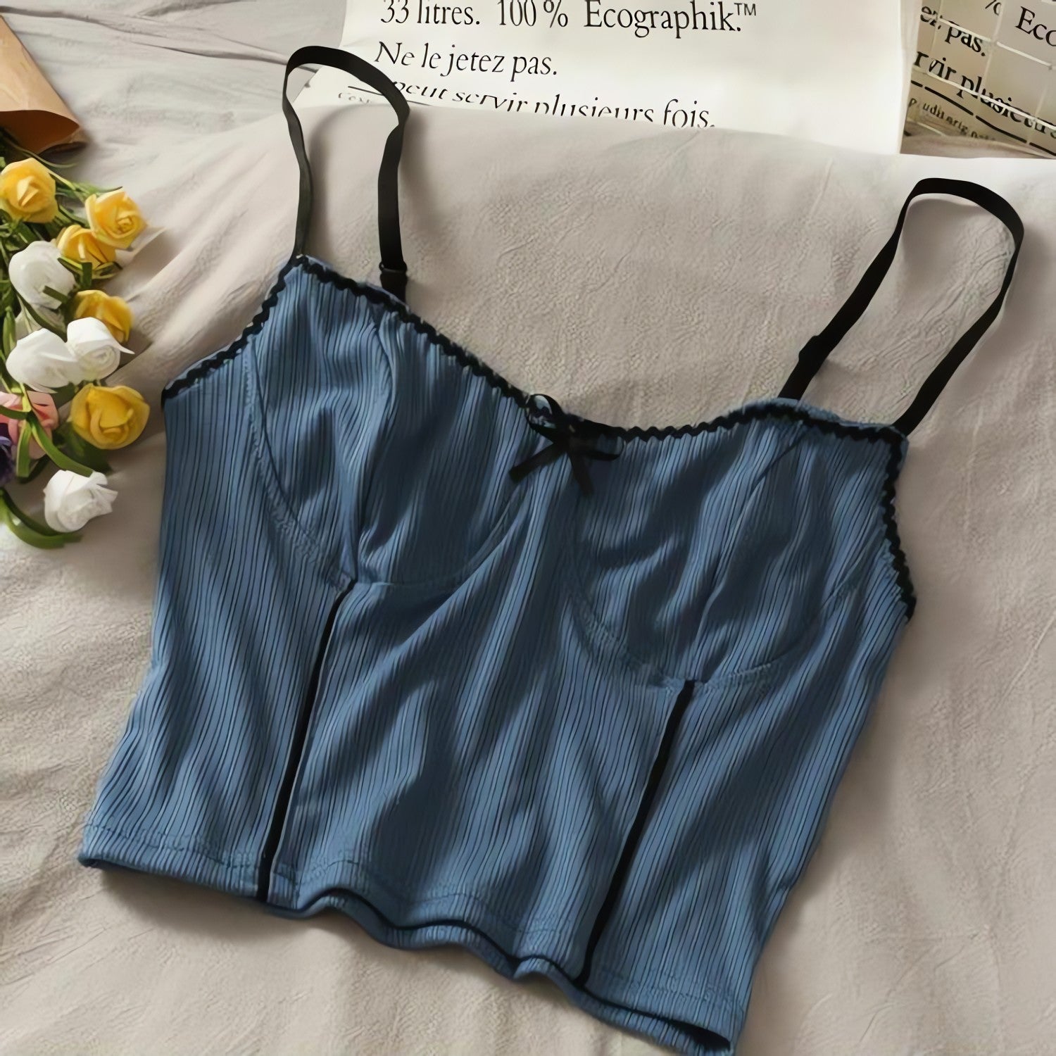 Soft Girl Bow Corduroy Top - KAYSMAR