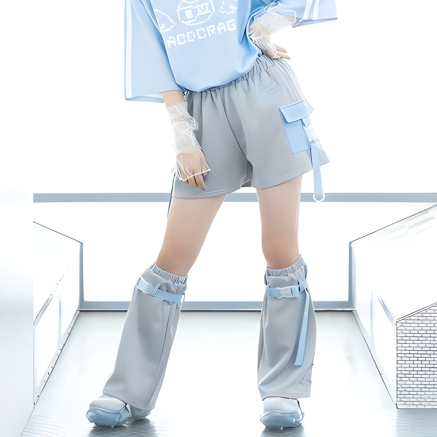 Soft Girl Cloud Wings Leg Warmers - KAYSMAR