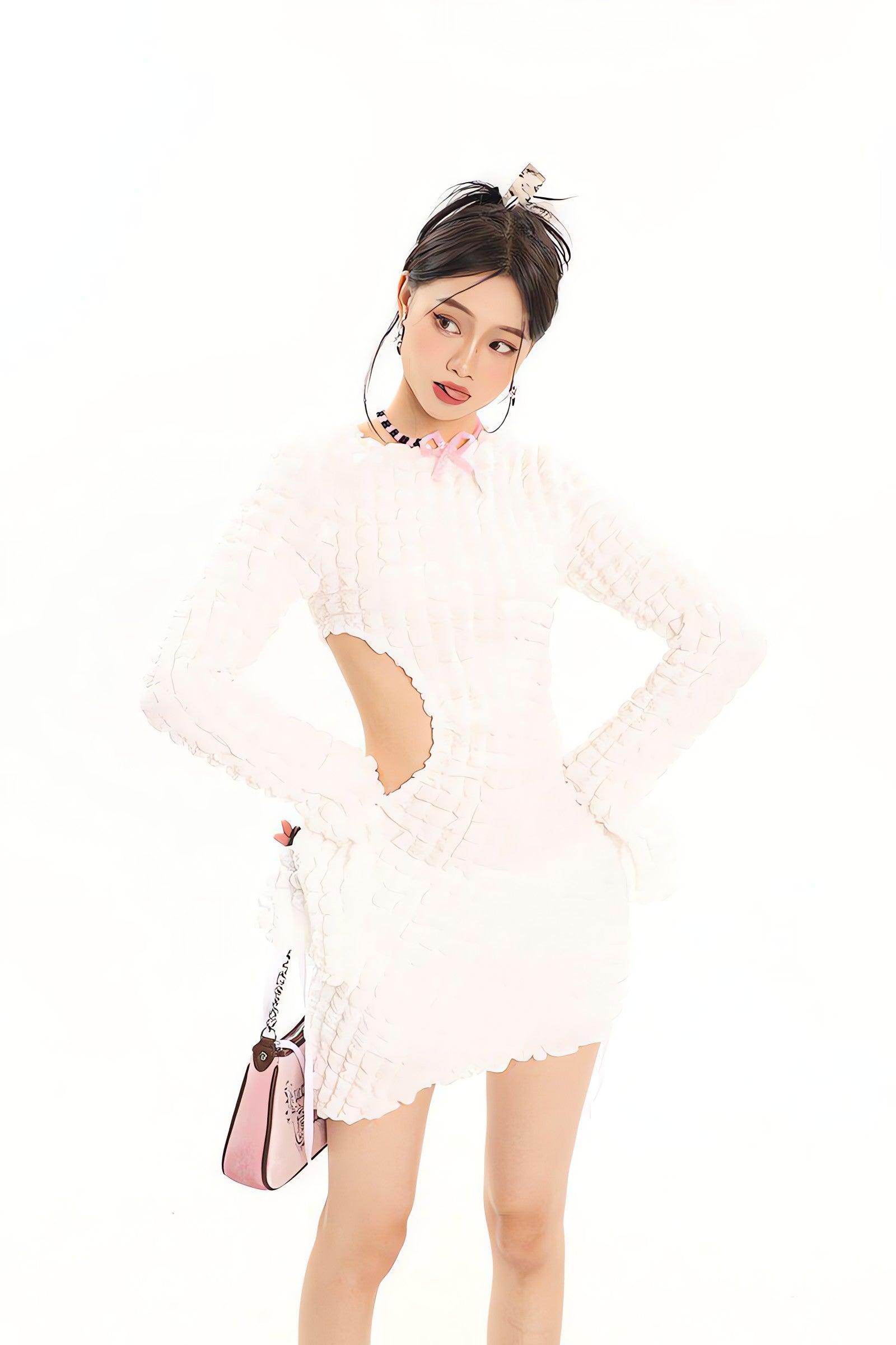 Soft Girl Cut Out Mini Dress - KAYSMAR