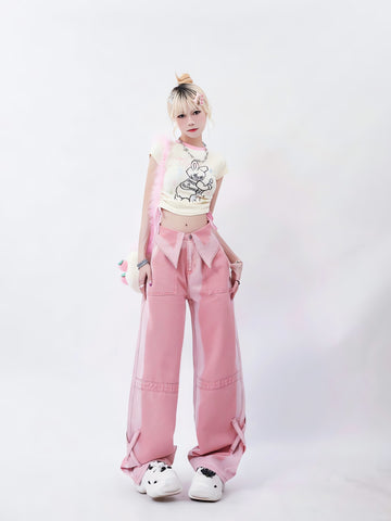 Soft Girl Folded Waist Jeans - KAYSMAR