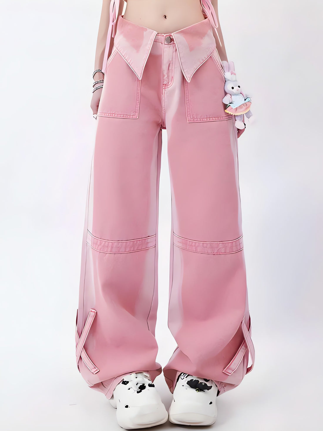 Soft Girl Folded Waist Jeans - KAYSMAR