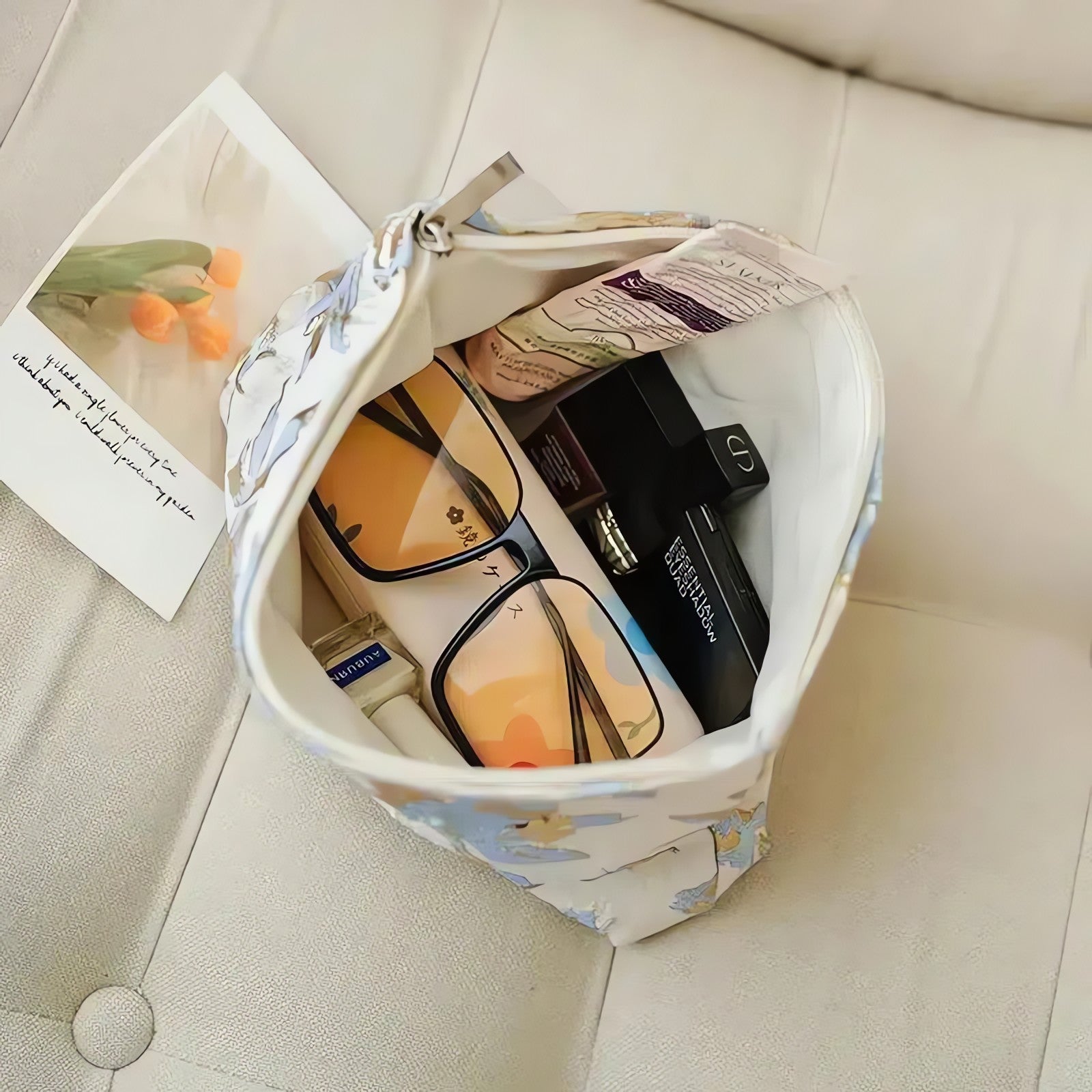 Soft Girl Gold Flower Makeup Bag - KAYSMAR