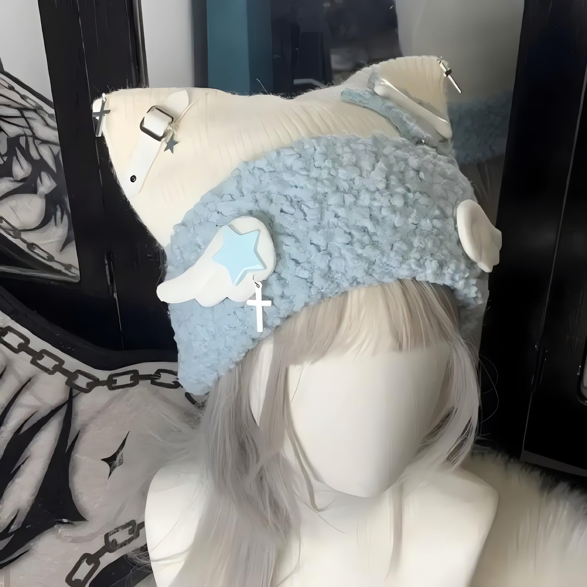 Soft Girl Kawaii Wings Knitted Beanie - KAYSMAR
