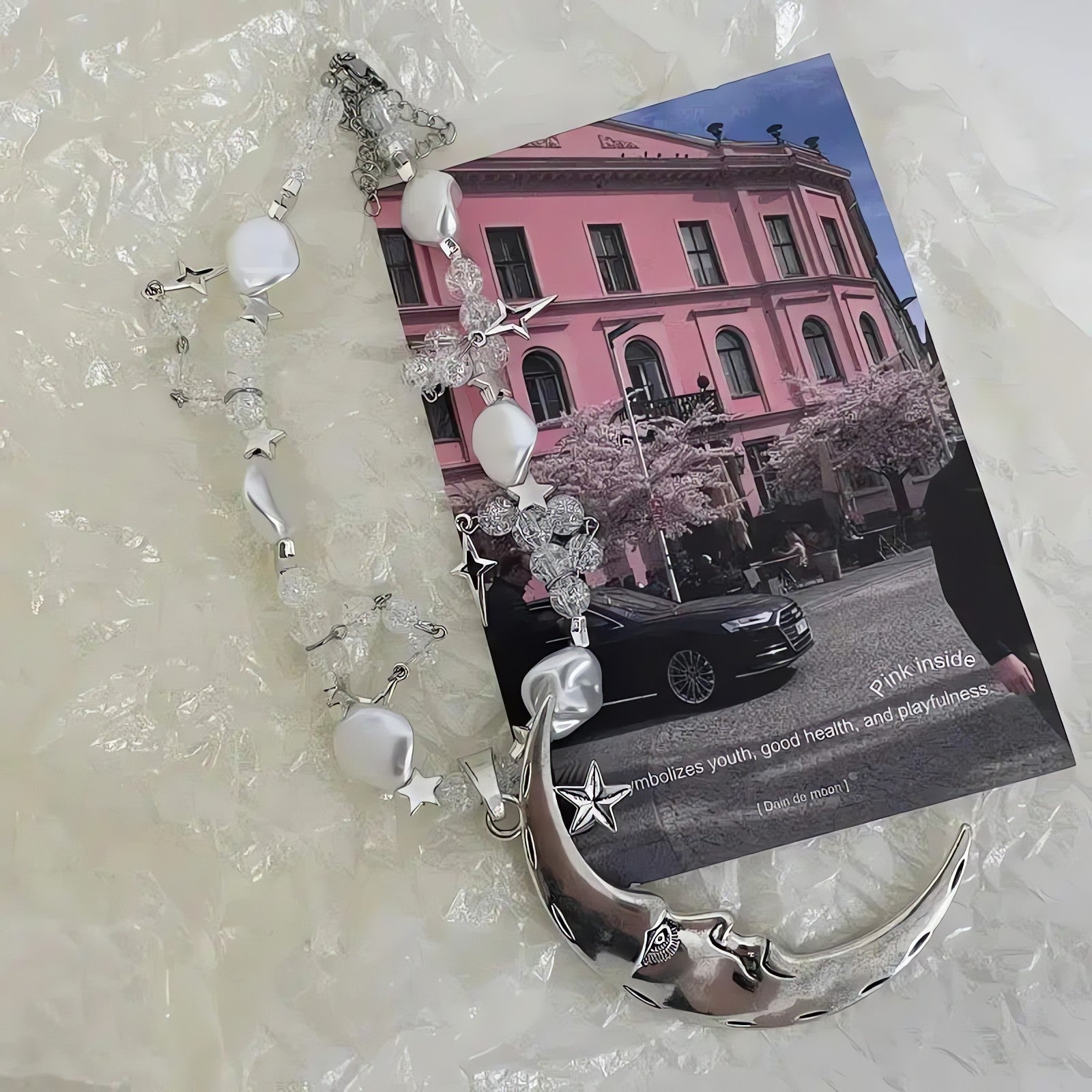 Soft Girl Moon & Stars Beaded Necklace - KAYSMAR