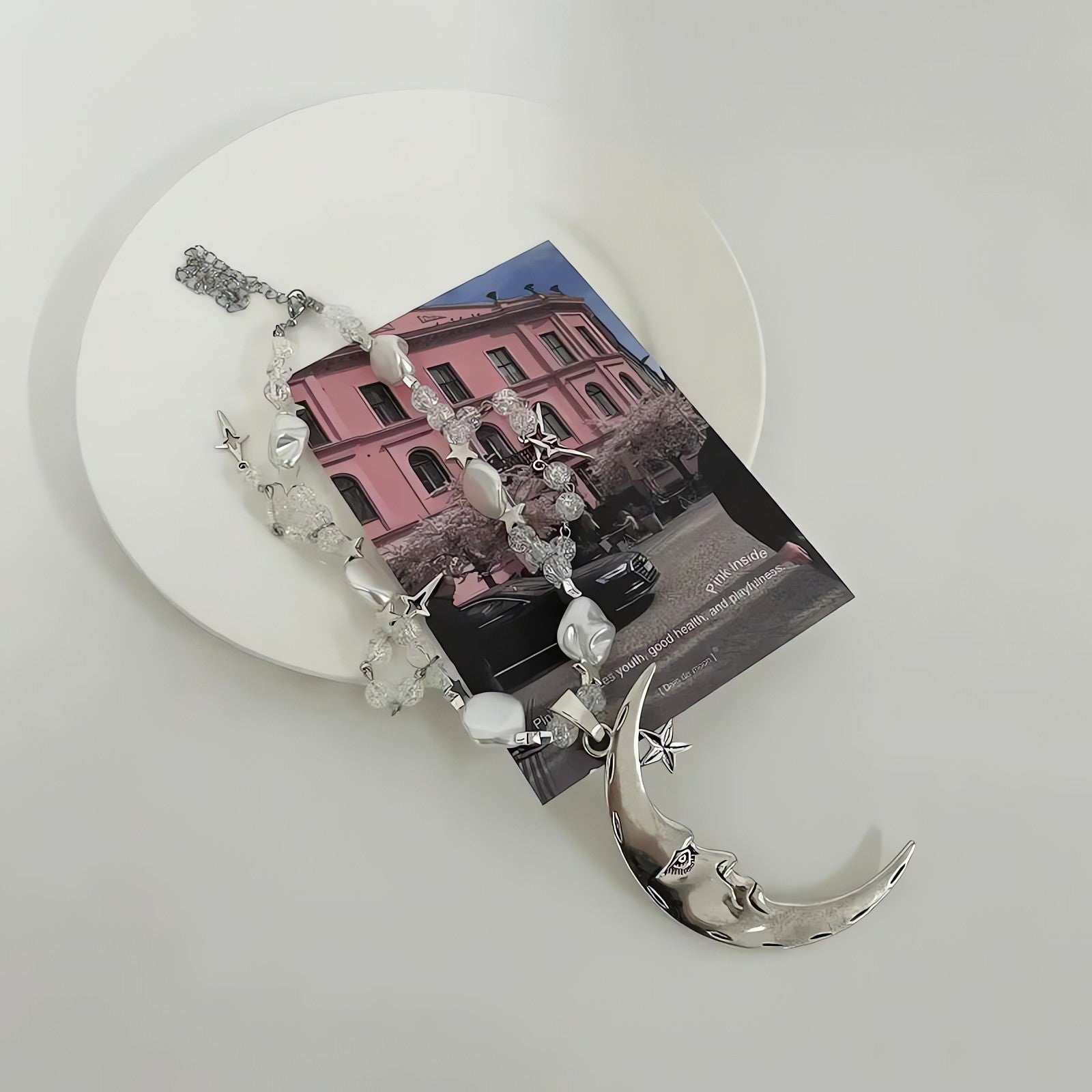 Soft Girl Moon & Stars Beaded Necklace - KAYSMAR