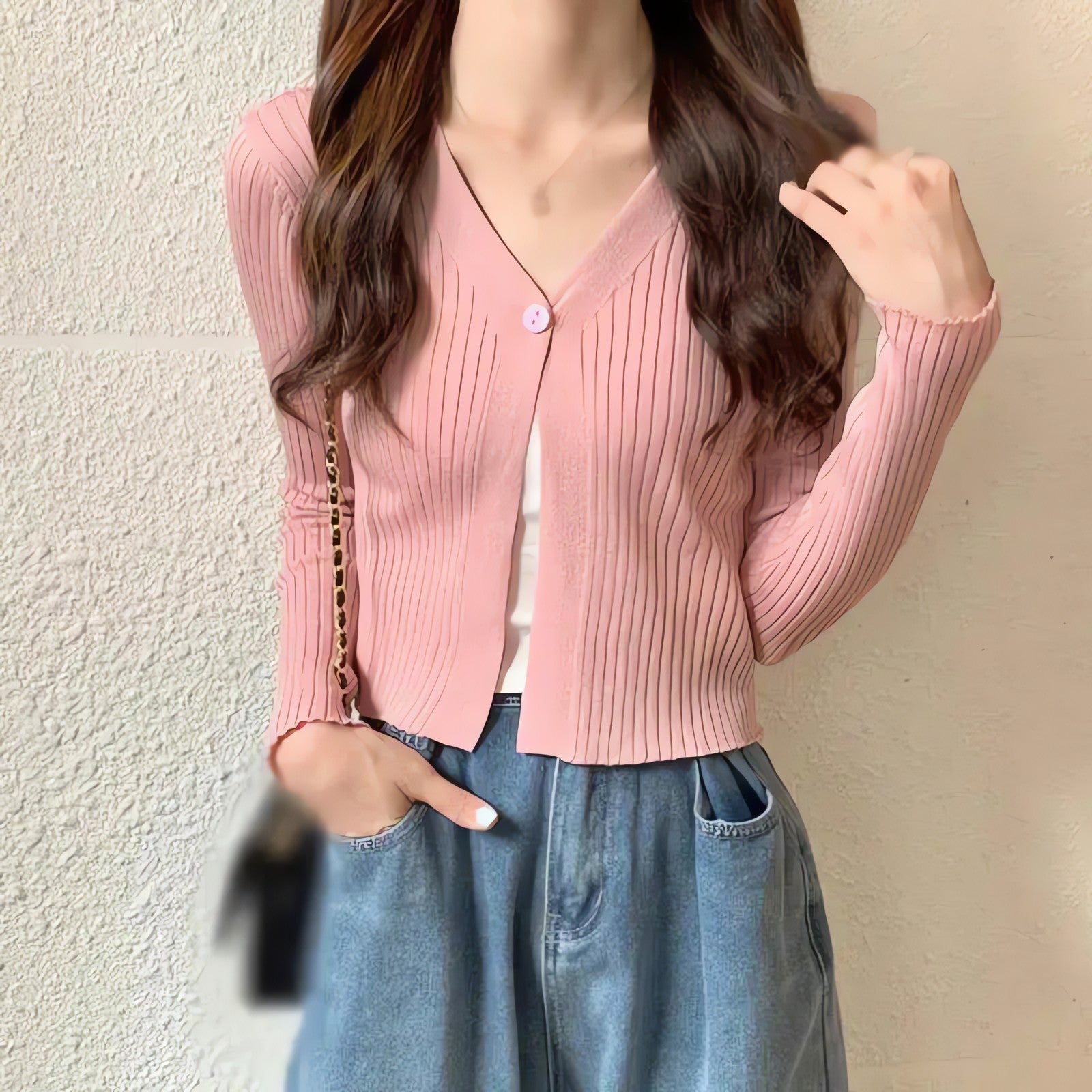 Soft Girl One Button Cardigan - KAYSMAR