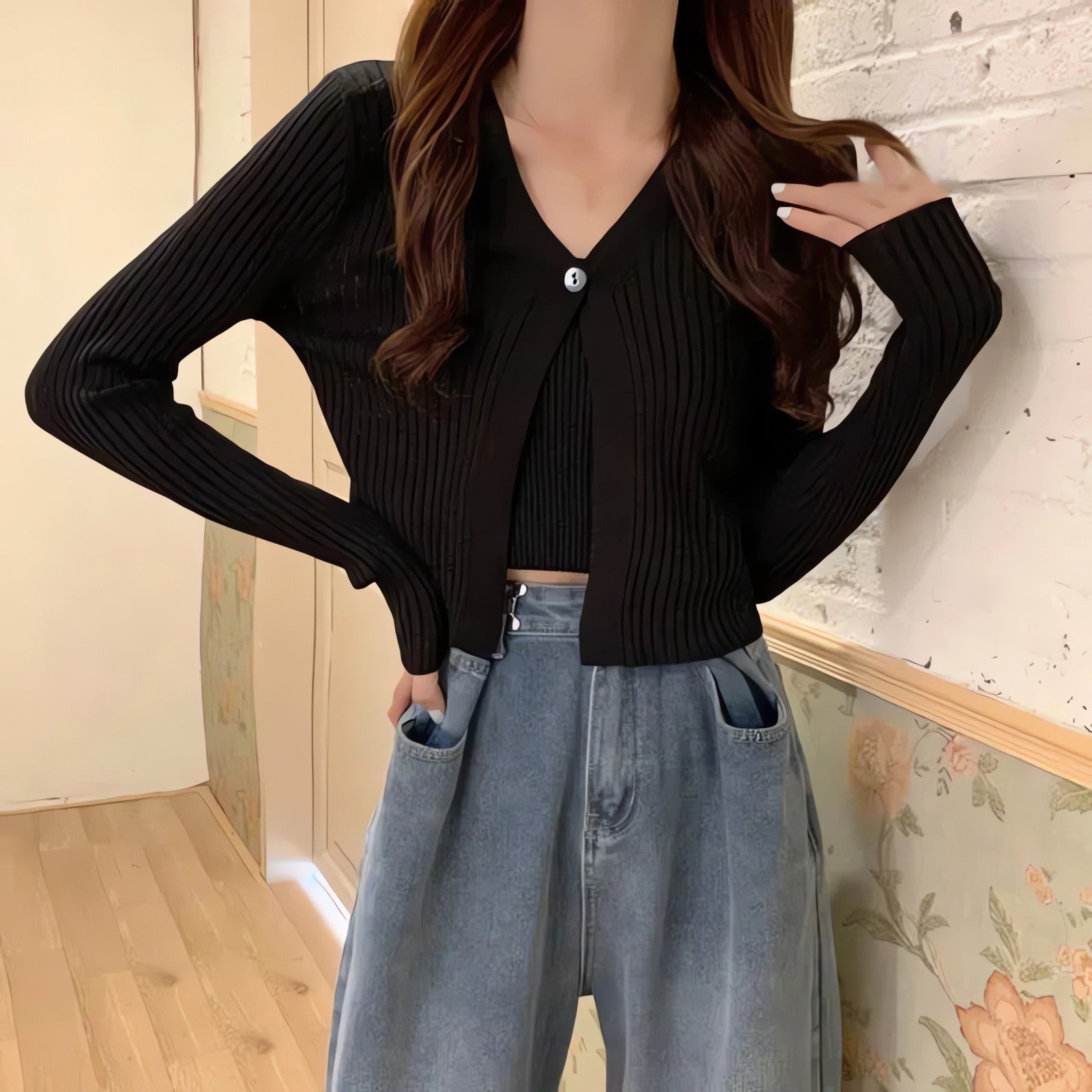 Soft Girl One Button Cardigan - KAYSMAR