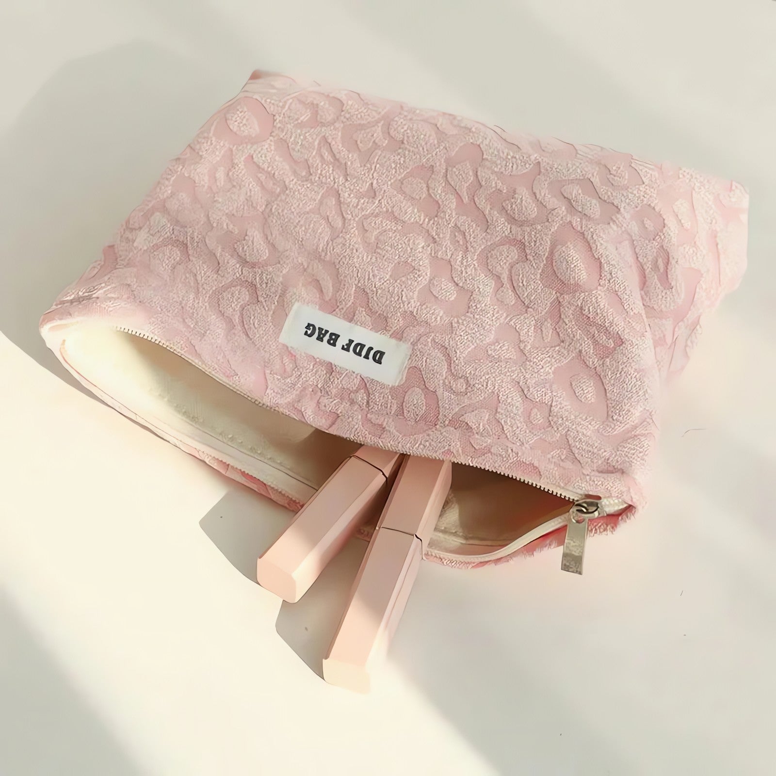 Soft Girl Pink Leopard Makeup Bag - KAYSMAR