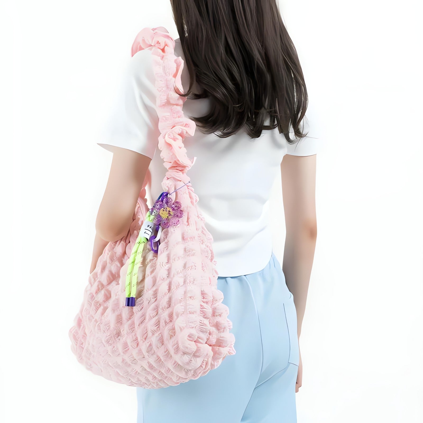 Soft Girl Quilted Ruched Hobo Bag - KAYSMAR