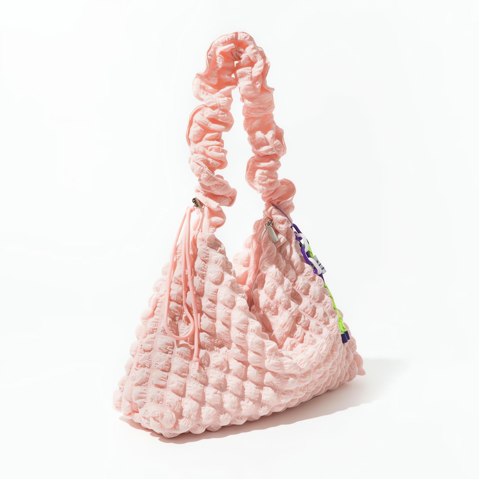 Soft Girl Quilted Ruched Hobo Bag - KAYSMAR