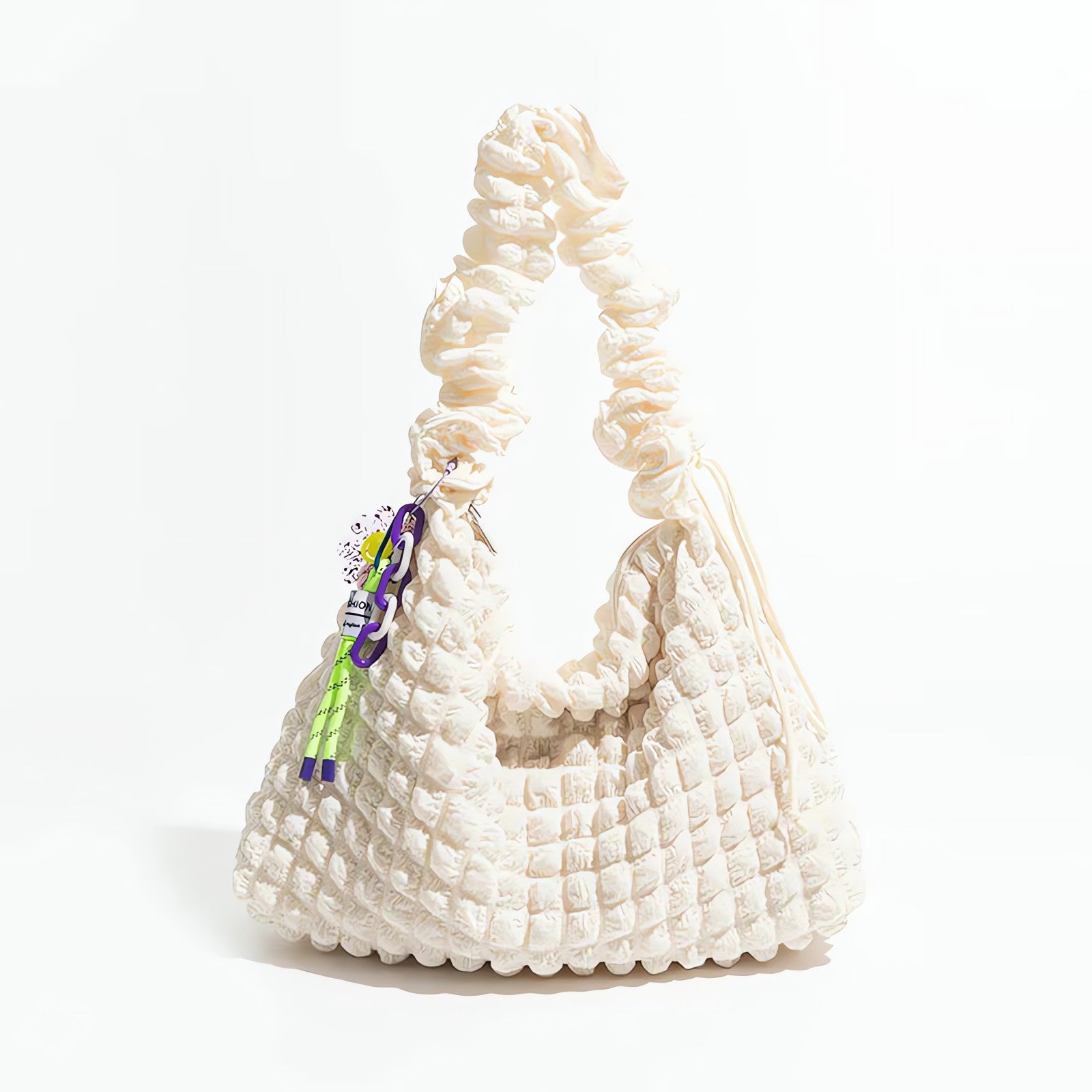 Soft Girl Quilted Ruched Hobo Bag - KAYSMAR