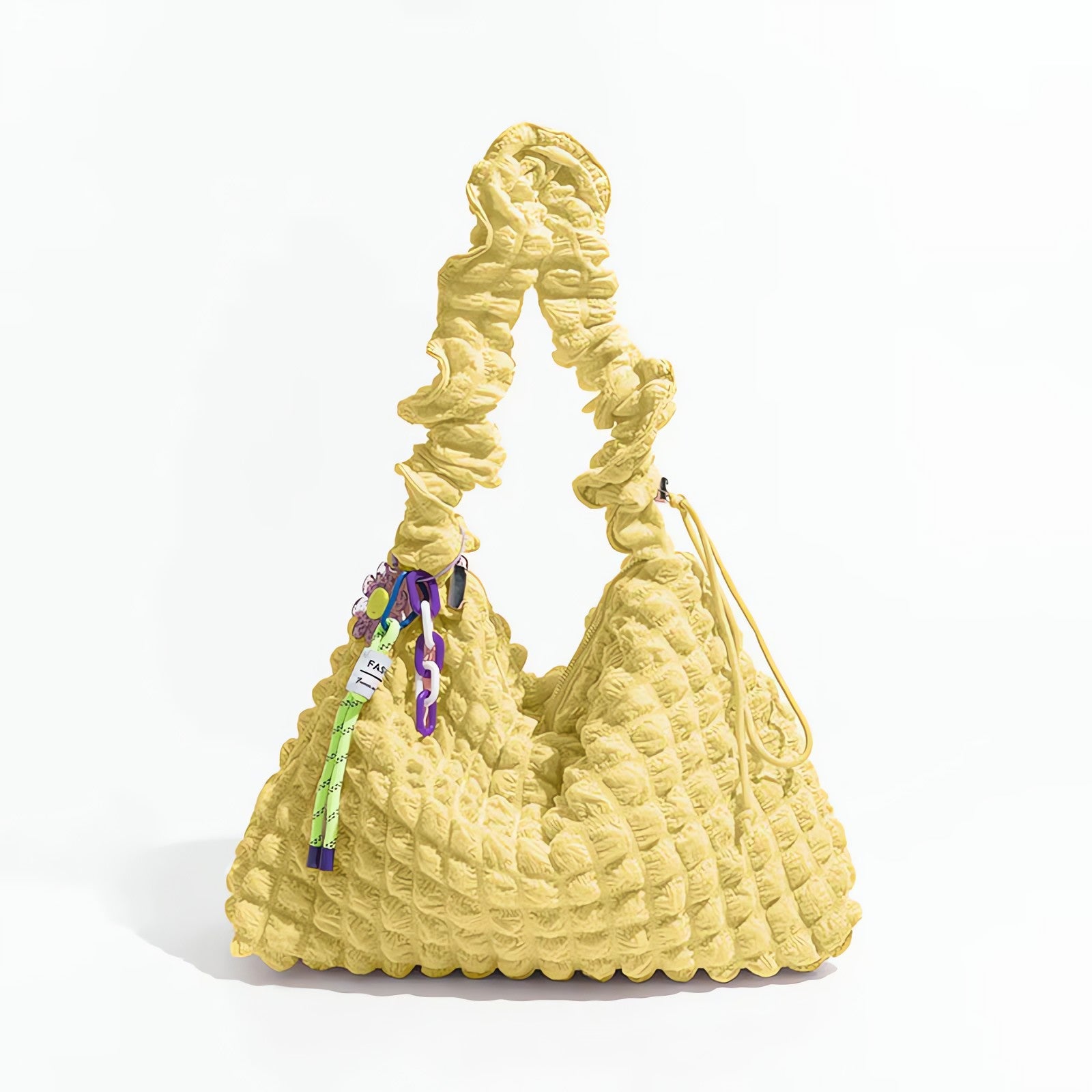 Soft Girl Quilted Ruched Hobo Bag - KAYSMAR