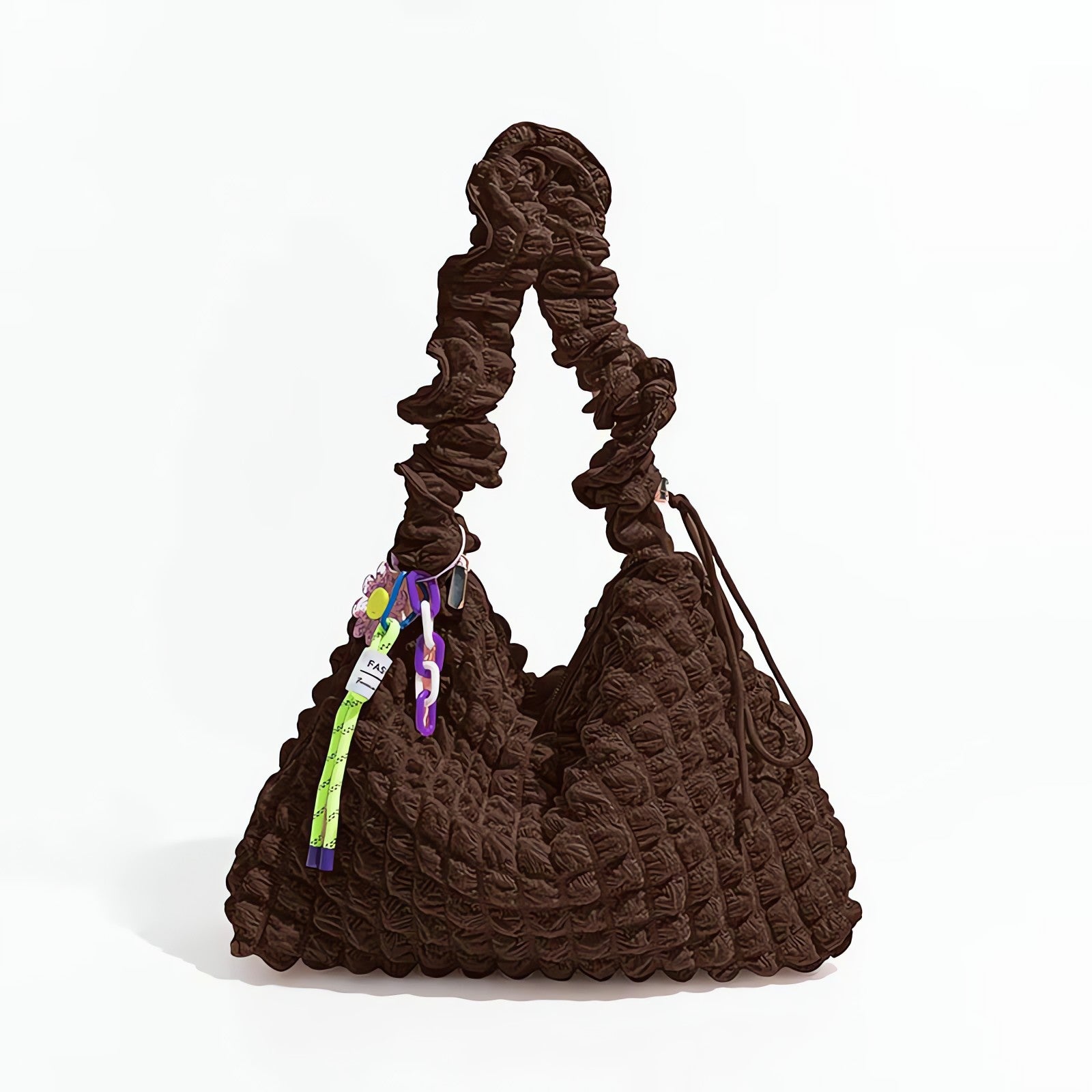 Soft Girl Quilted Ruched Hobo Bag - KAYSMAR