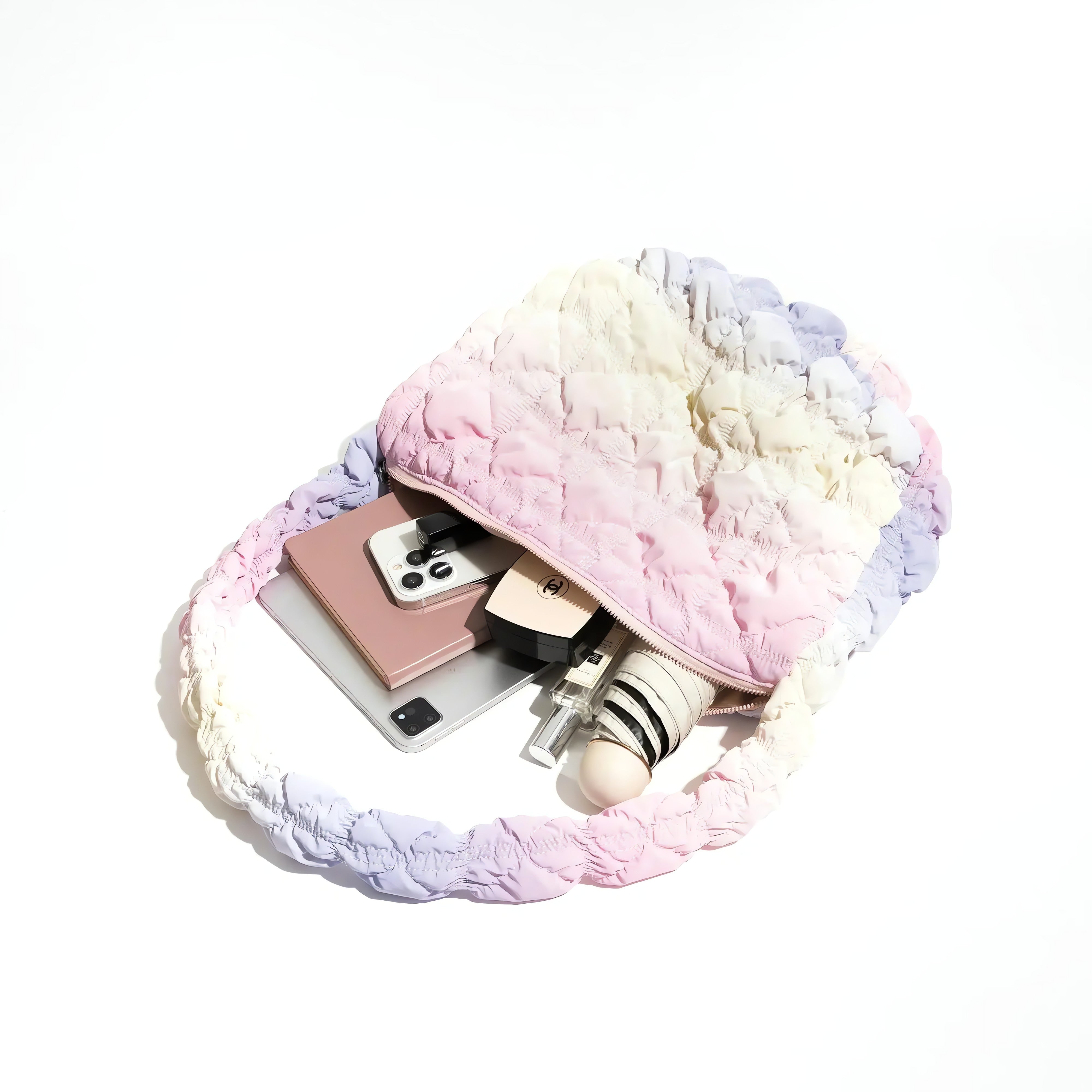 Soft Girl Rainbow Quilted Bag - KAYSMAR