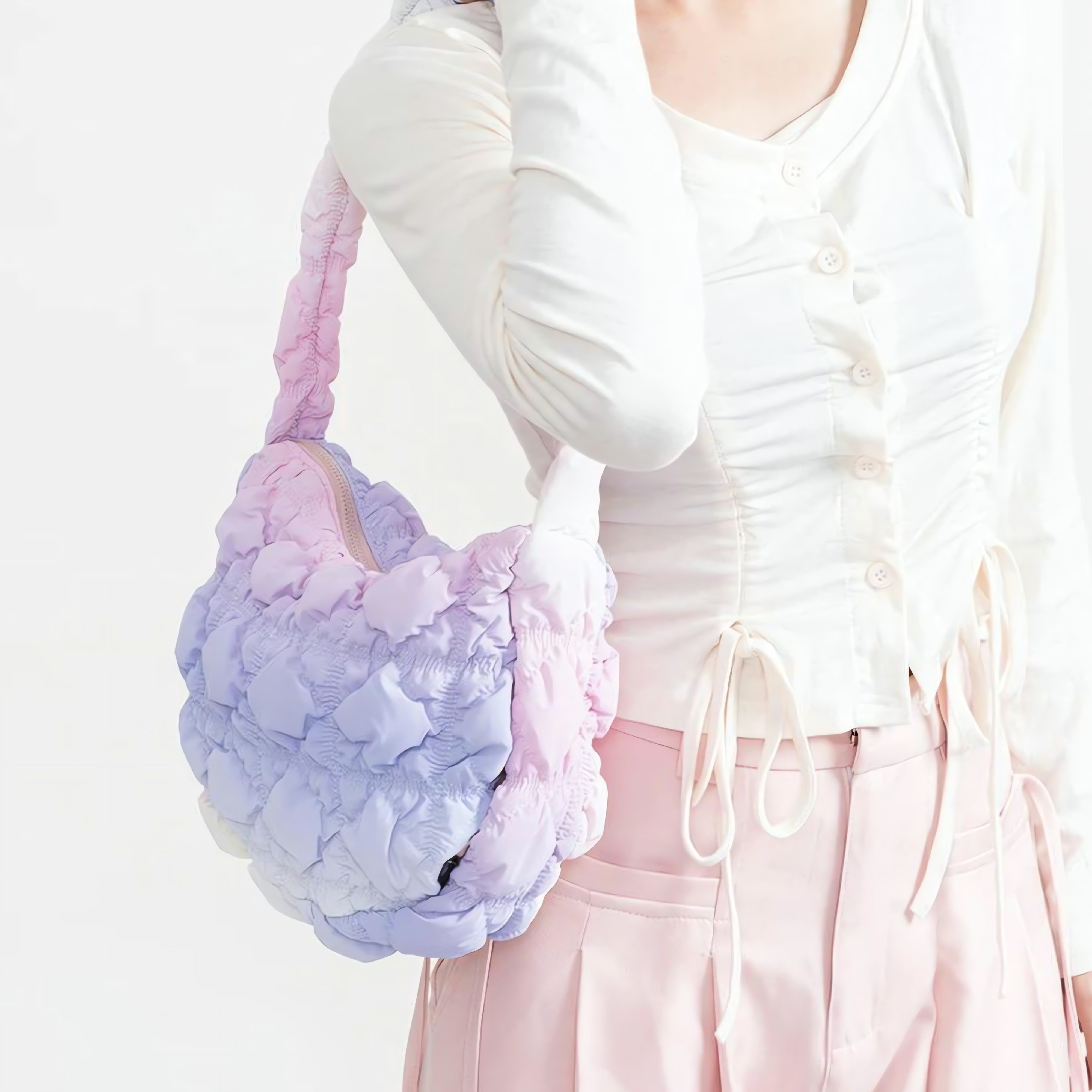 Soft Girl Rainbow Quilted Bag - KAYSMAR