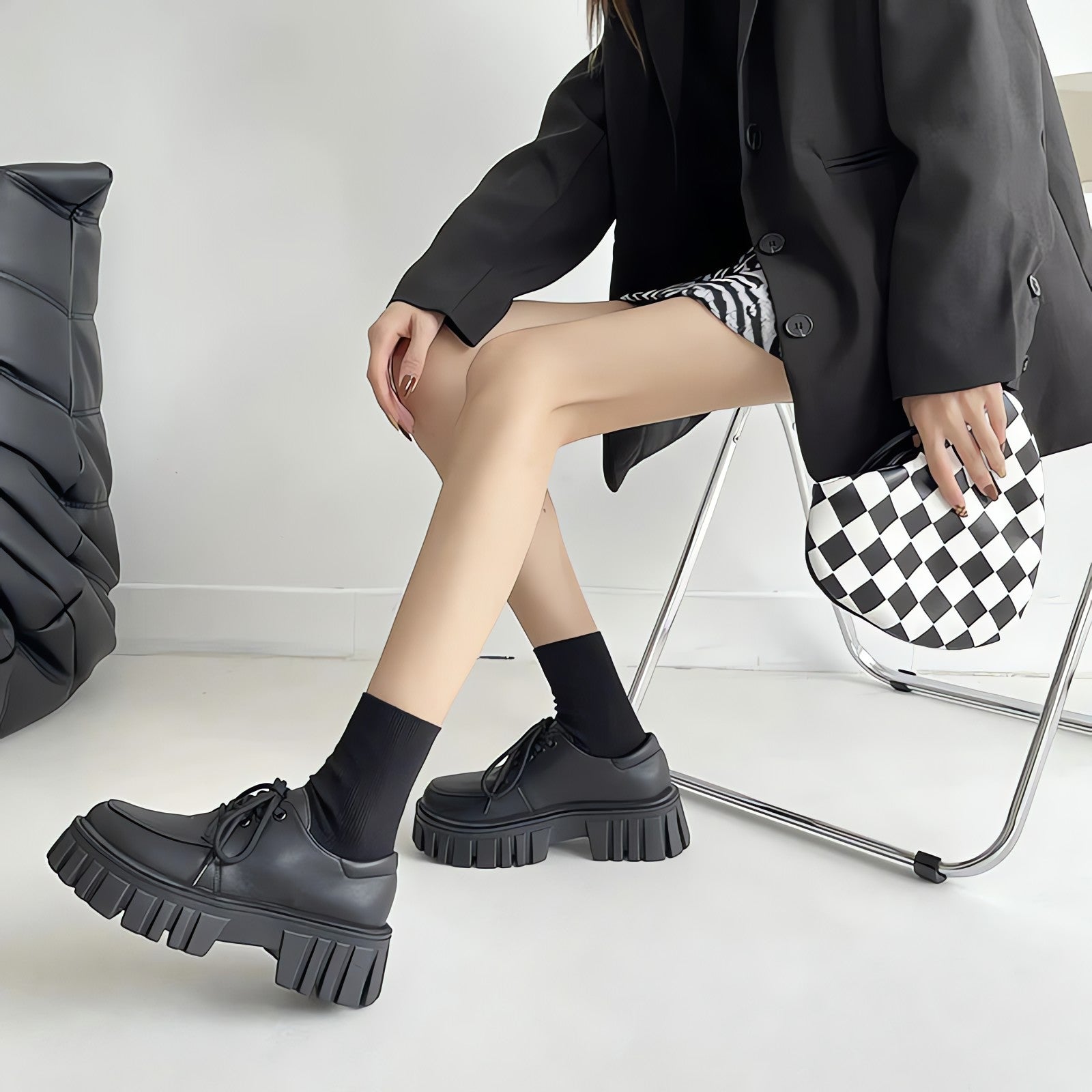 Soft Grunge Chunky Platform Oxford Shoes - KAYSMAR
